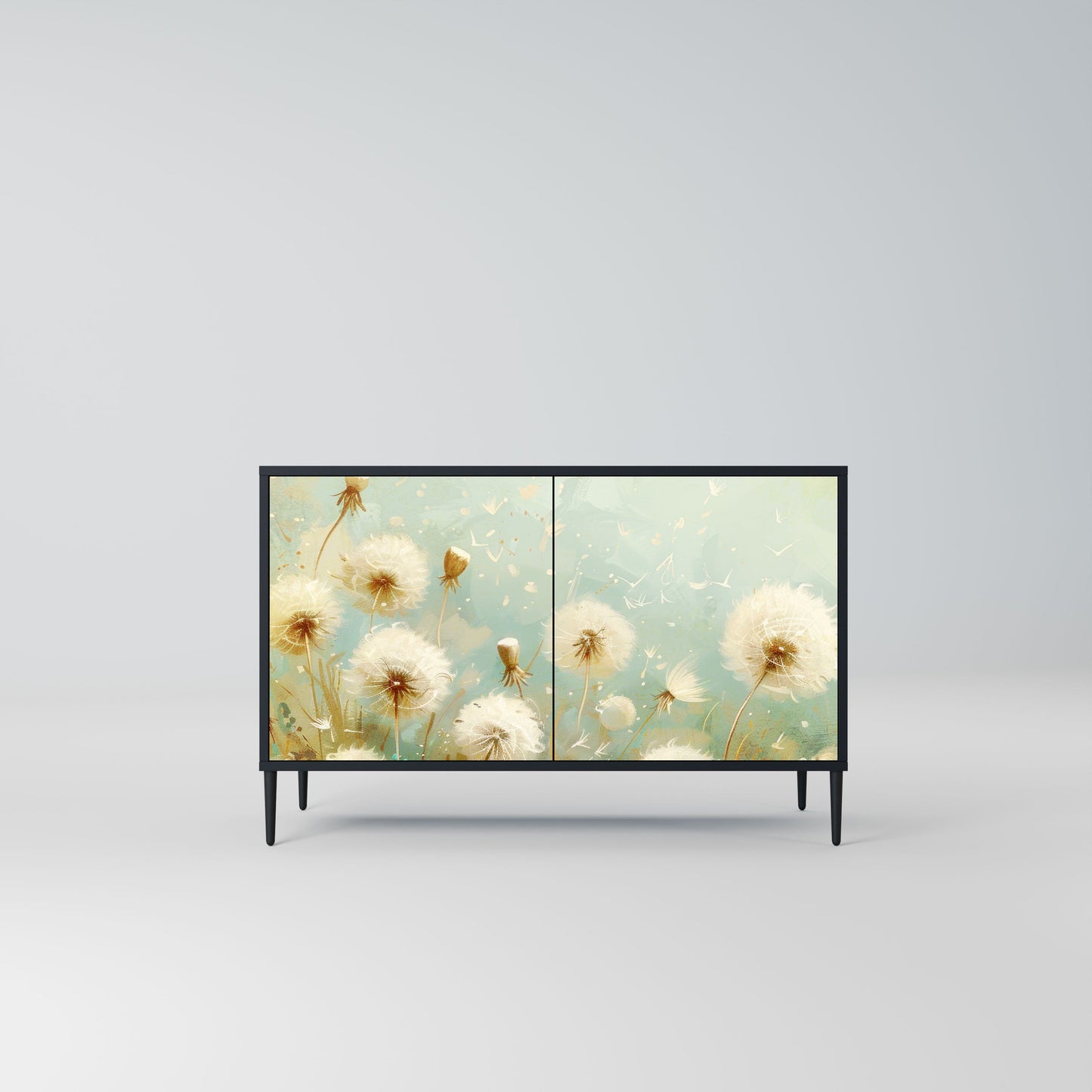 Credenza a 2 ante DREAMY MEADOW in finitura nera