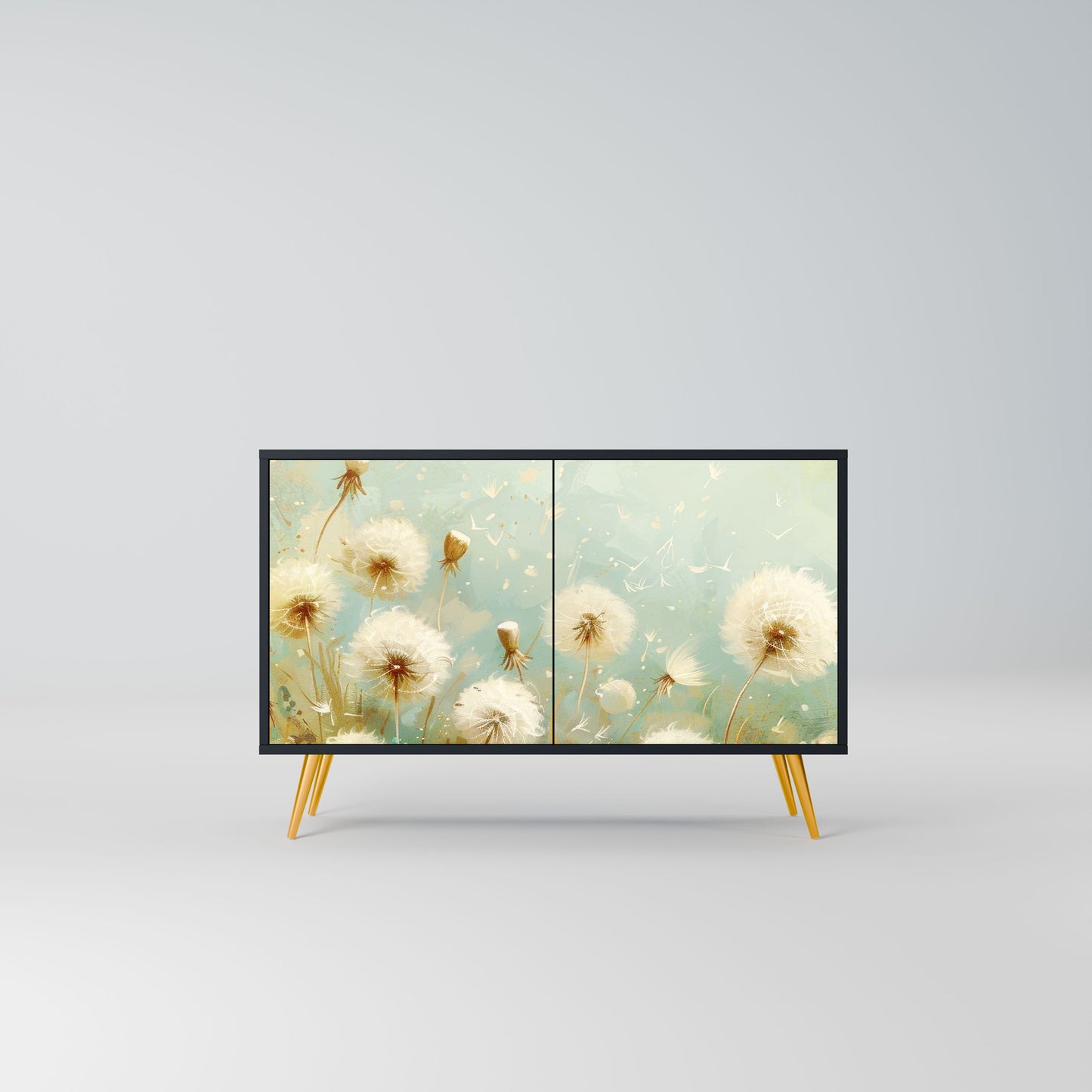 Credenza a 2 ante DREAMY MEADOW in finitura nera