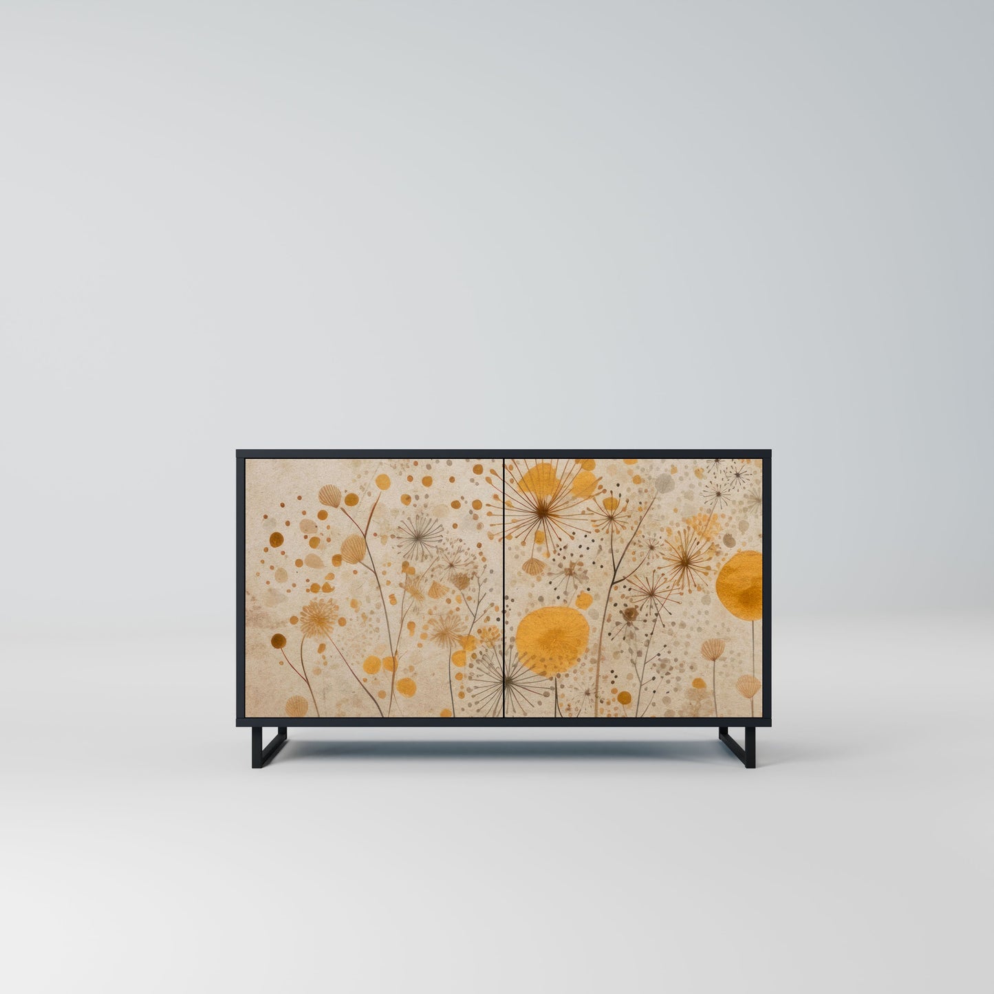Credenza MORNING GLADE a 2 ante in finitura nera