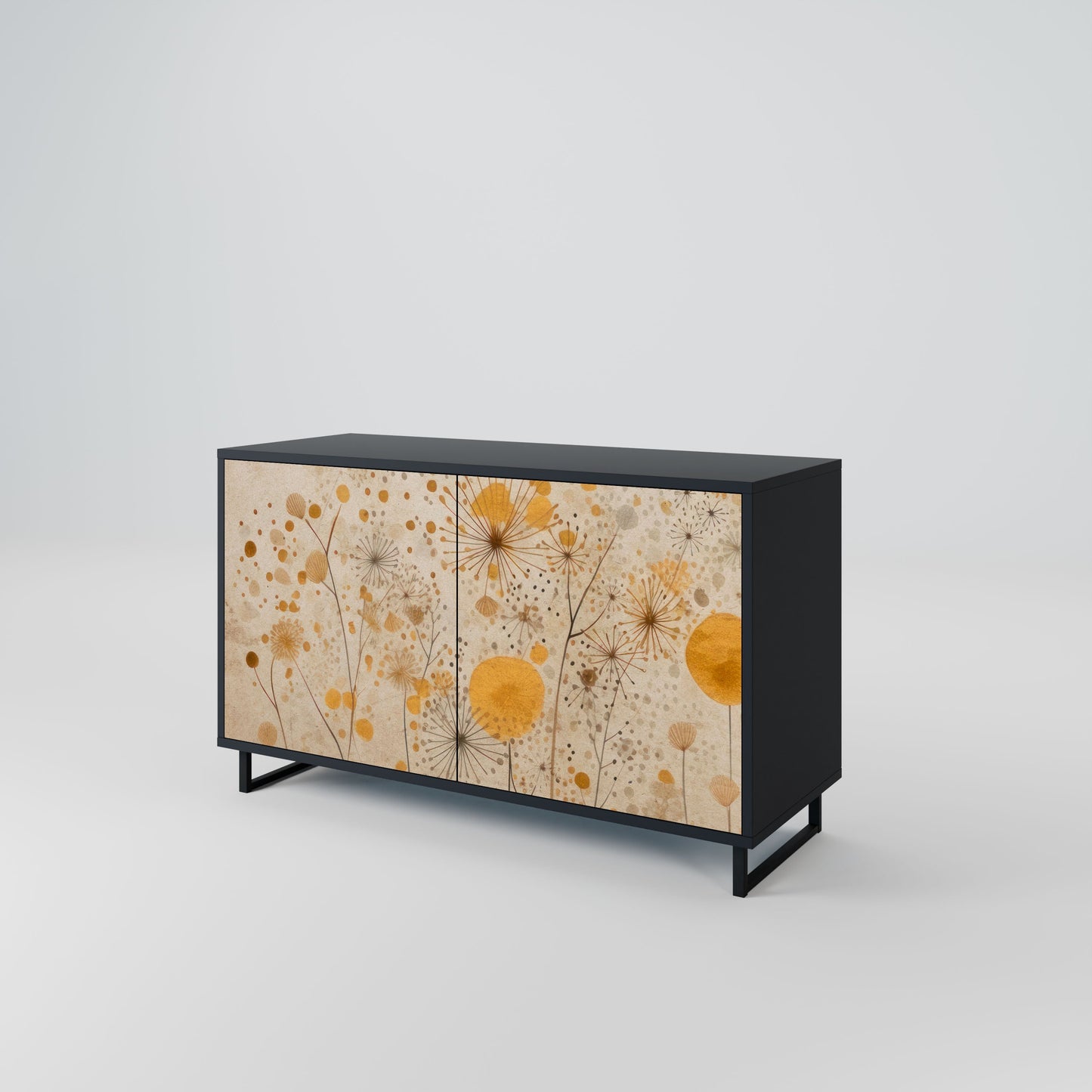 Credenza MORNING GLADE a 2 ante in finitura nera