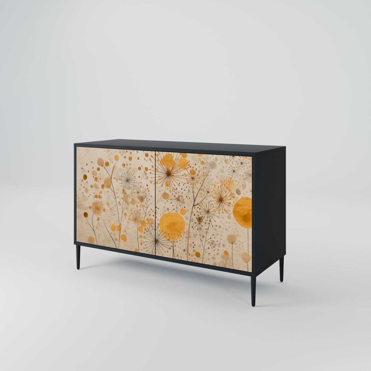 Credenza MORNING GLADE a 2 ante in finitura nera
