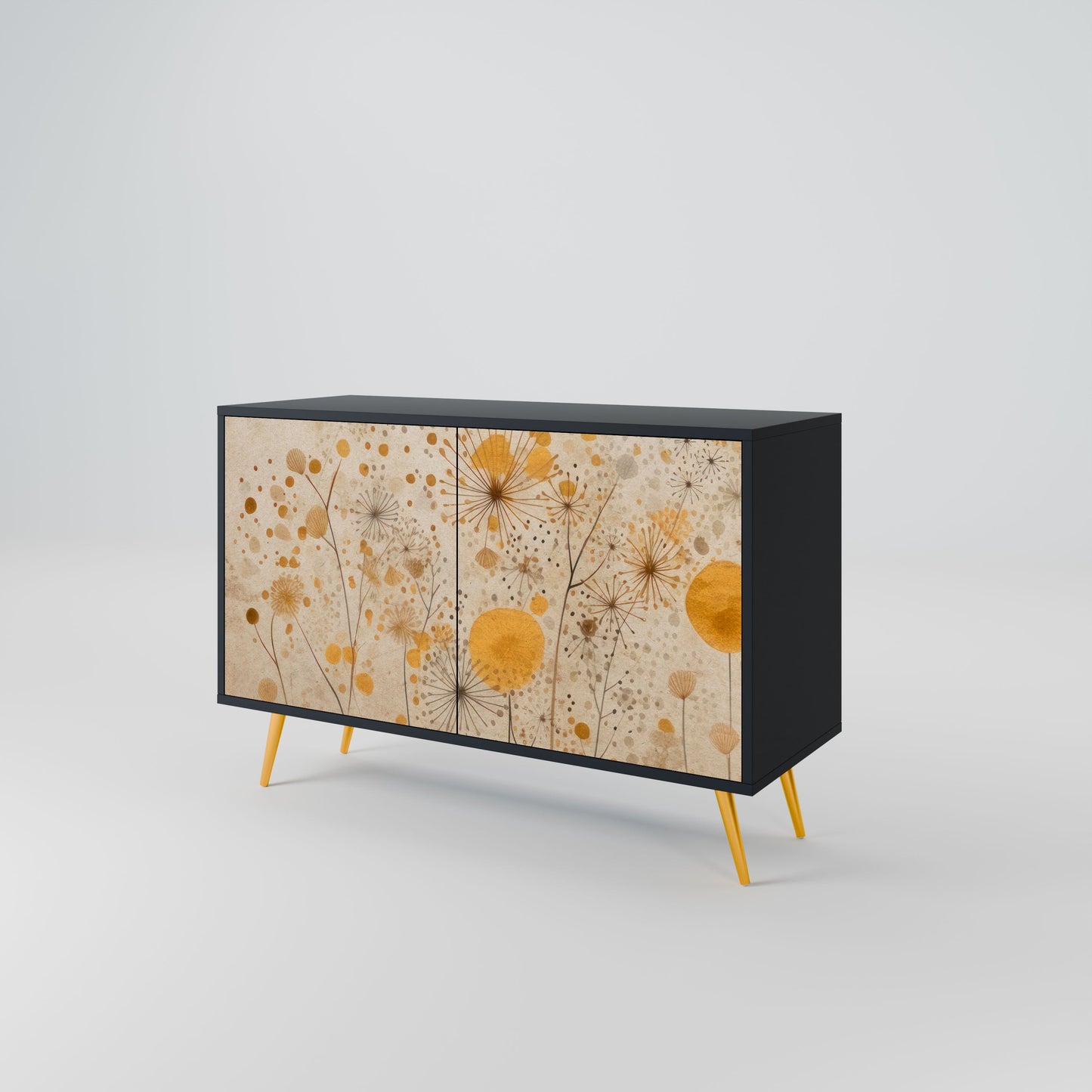 Credenza MORNING GLADE a 2 ante in finitura nera