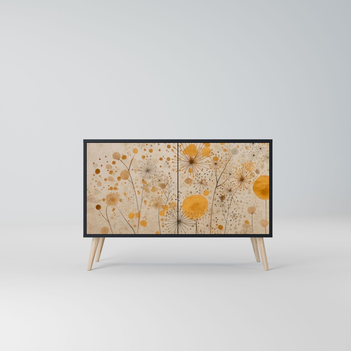 Credenza MORNING GLADE a 2 ante in finitura nera