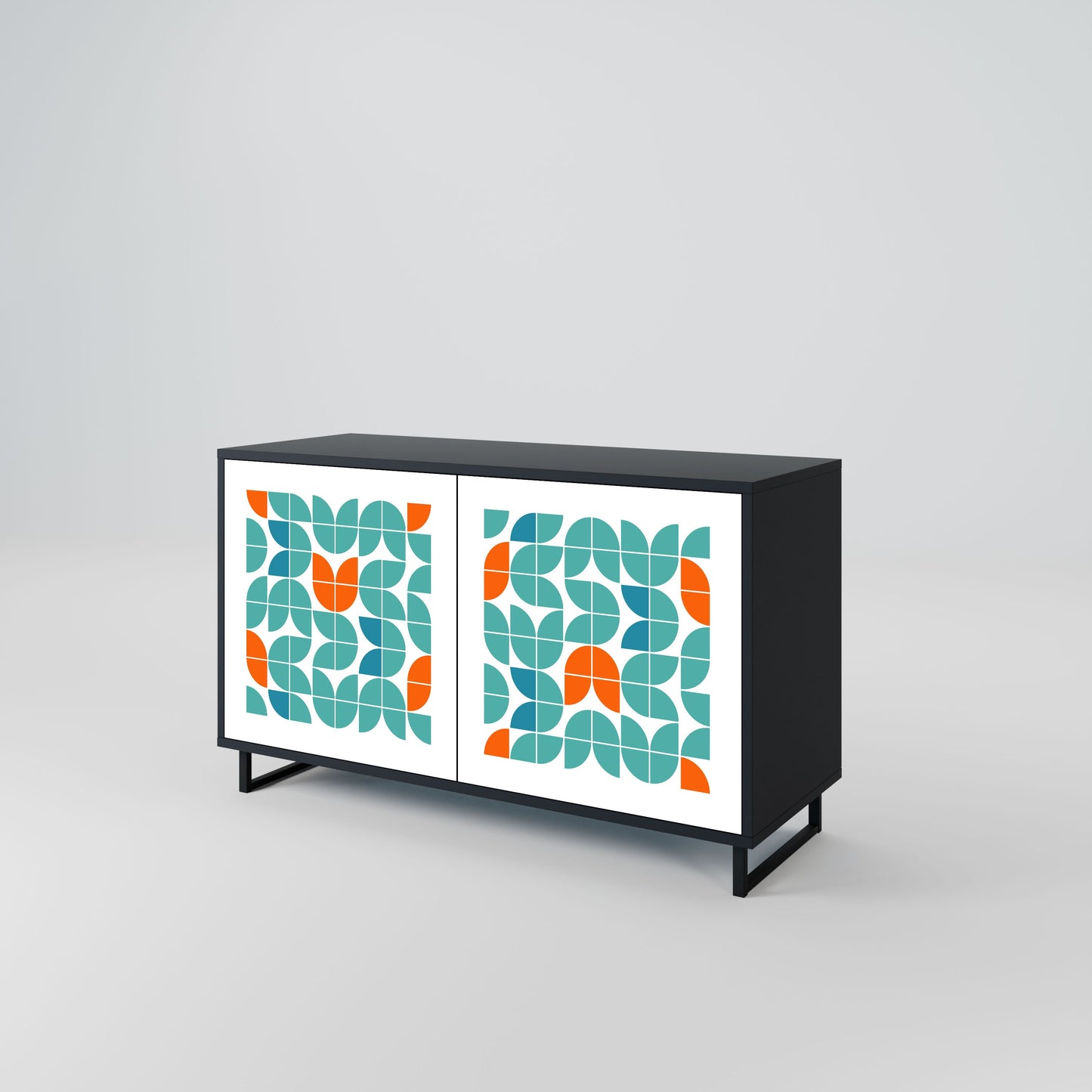Credenza BE THE CHANGE a 2 ante in finitura nera