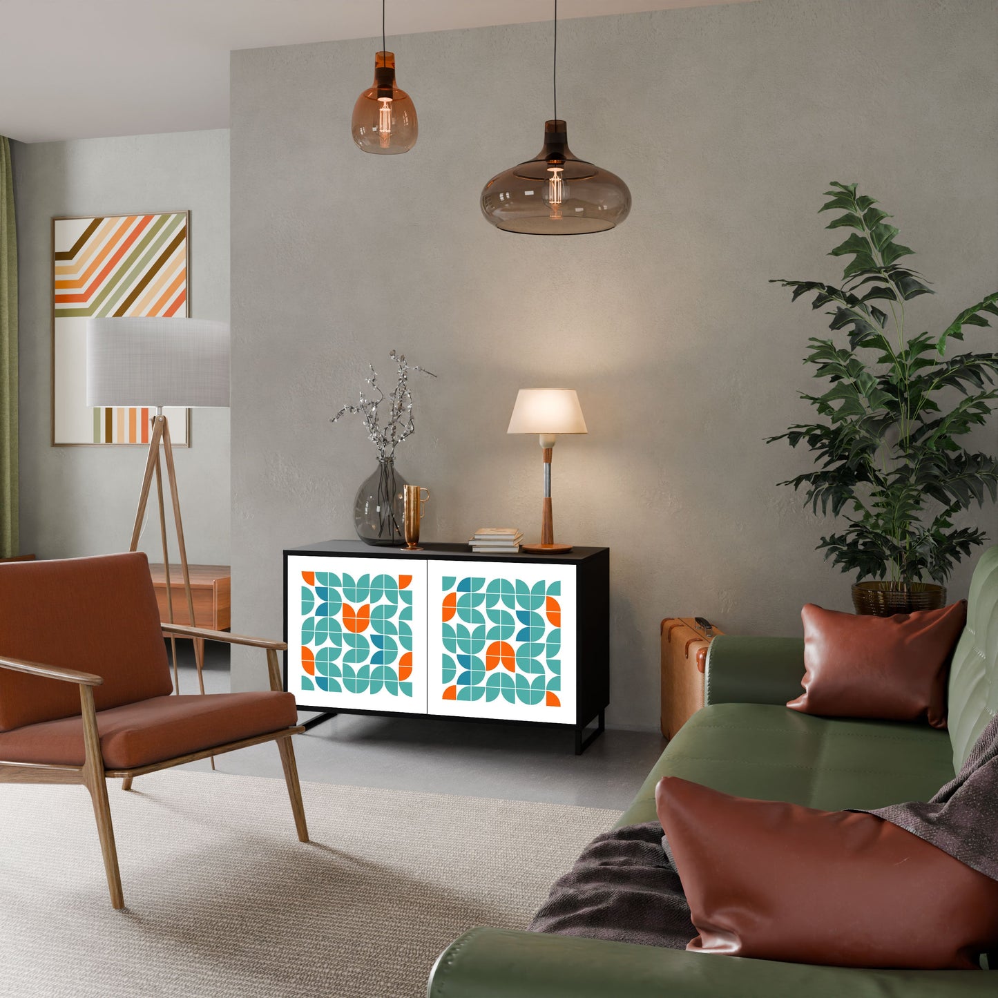 Credenza BE THE CHANGE a 2 ante in finitura nera