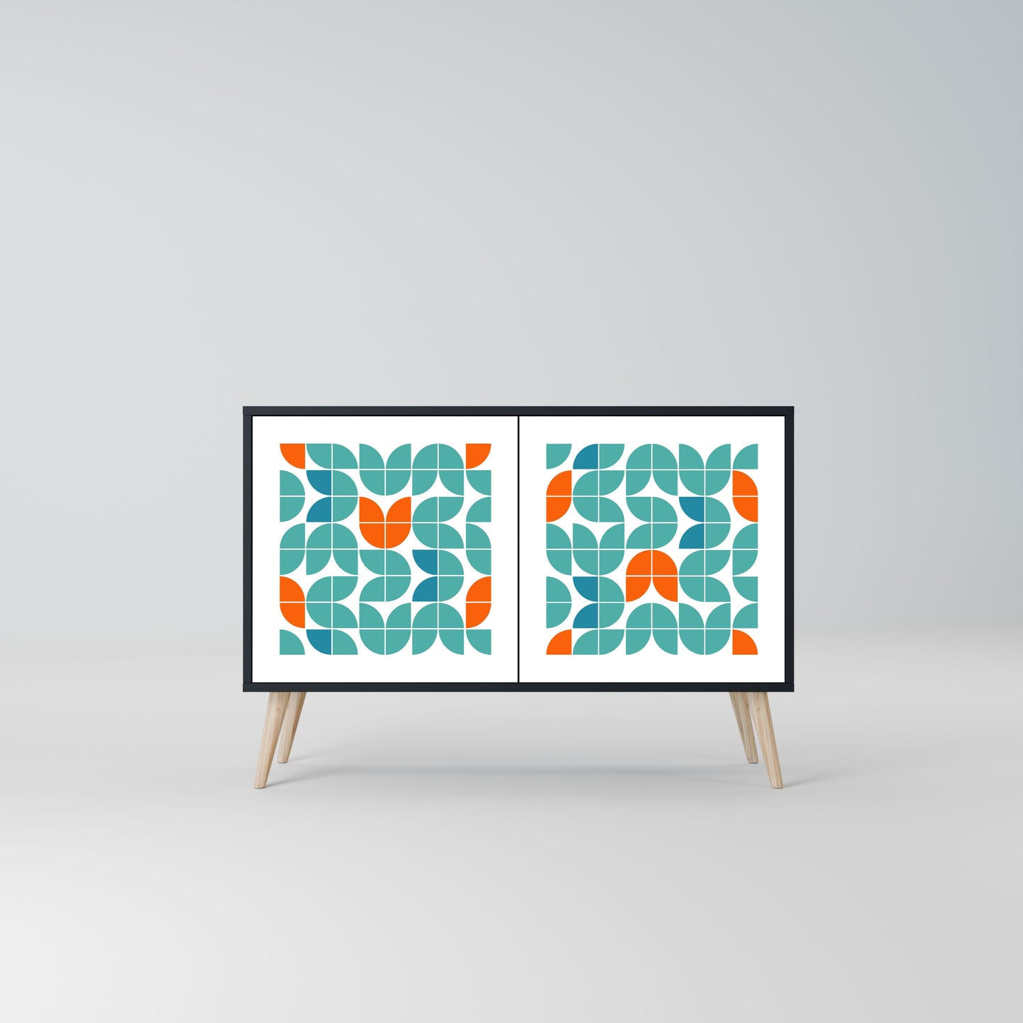 Credenza BE THE CHANGE a 2 ante in finitura nera