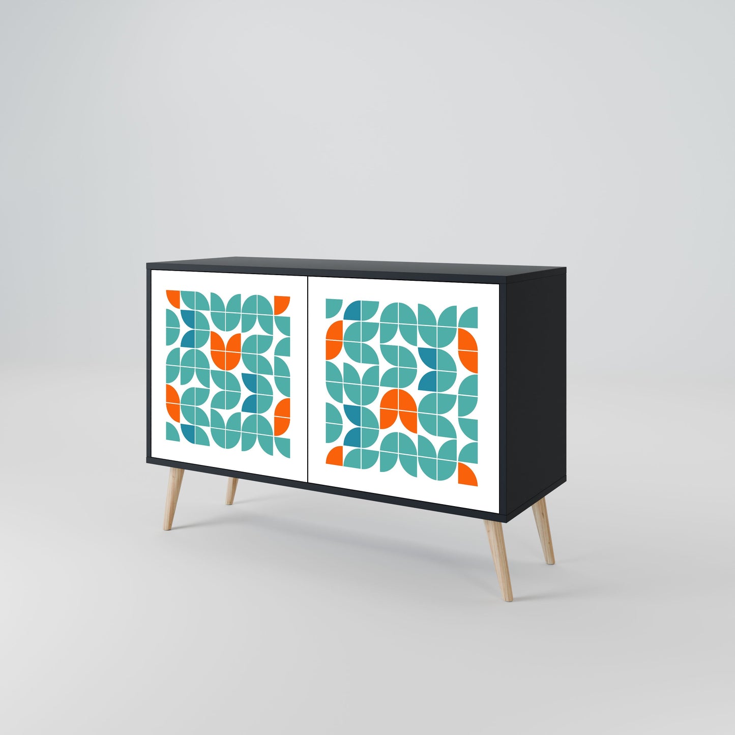 Credenza BE THE CHANGE a 2 ante in finitura nera