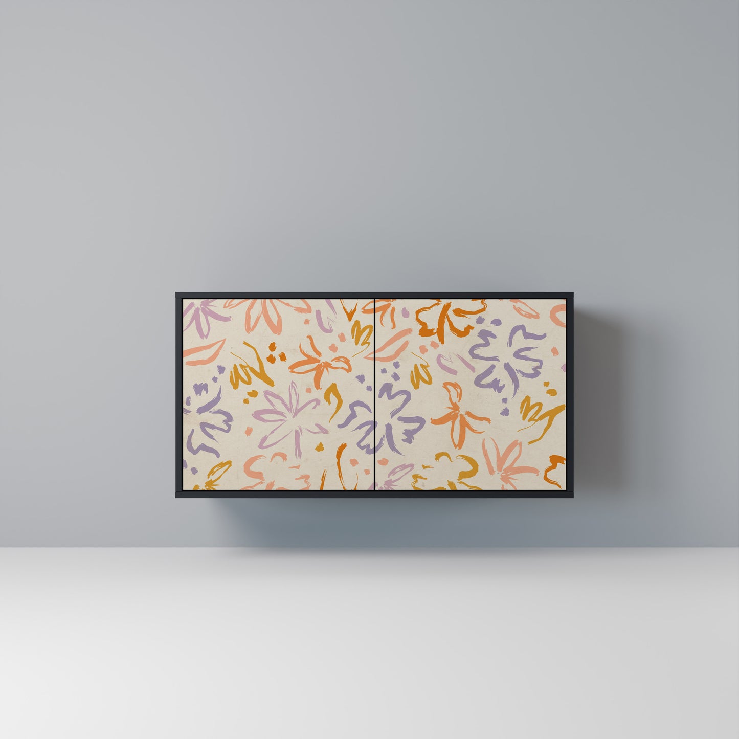 SPRING WHIMSY Madia a 2 Ante in Finitura Nera