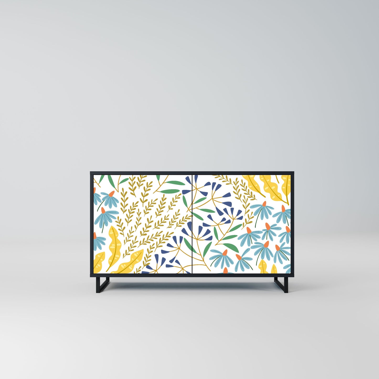 Credenza HELLO SPRING a 2 ante in finitura nera