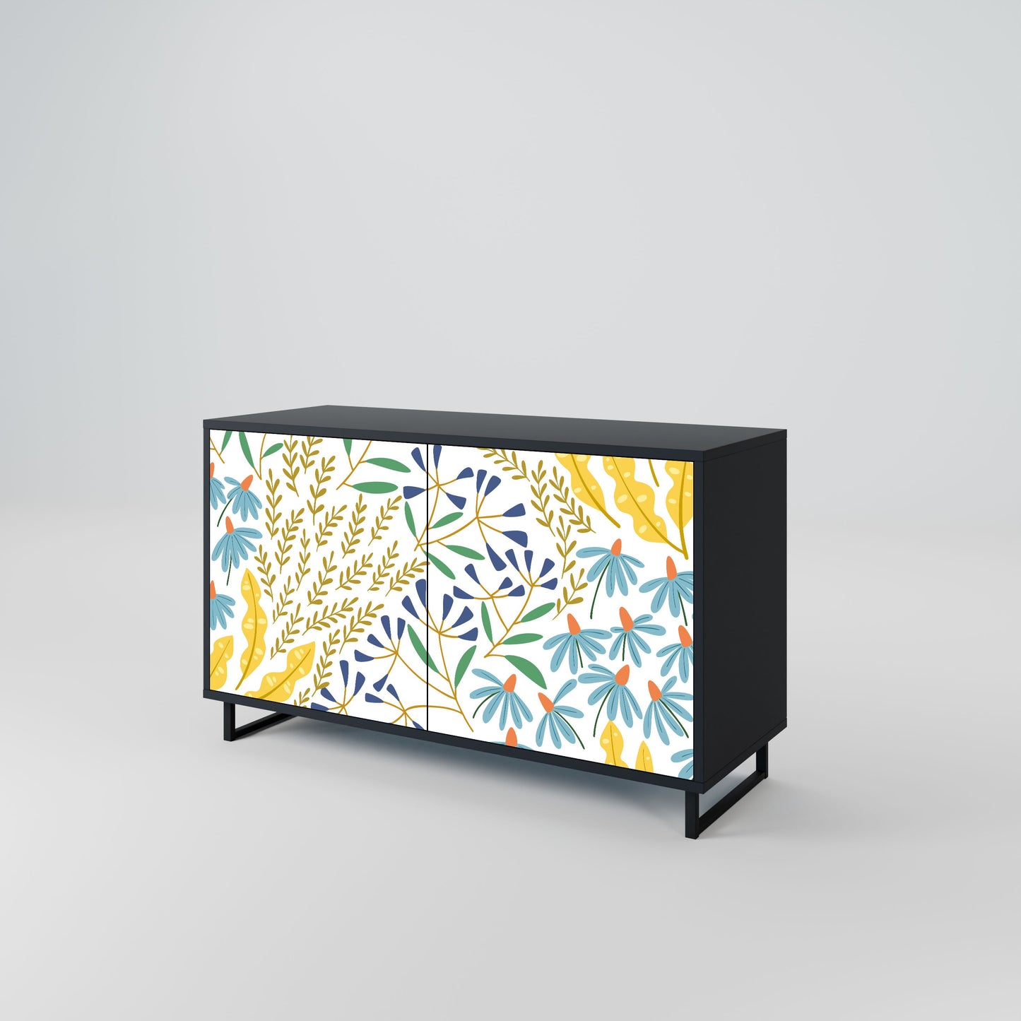 Credenza HELLO SPRING a 2 ante in finitura nera
