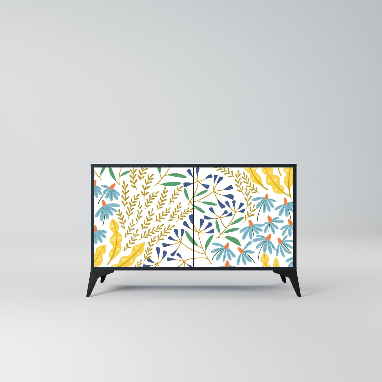Credenza HELLO SPRING a 2 ante in finitura nera