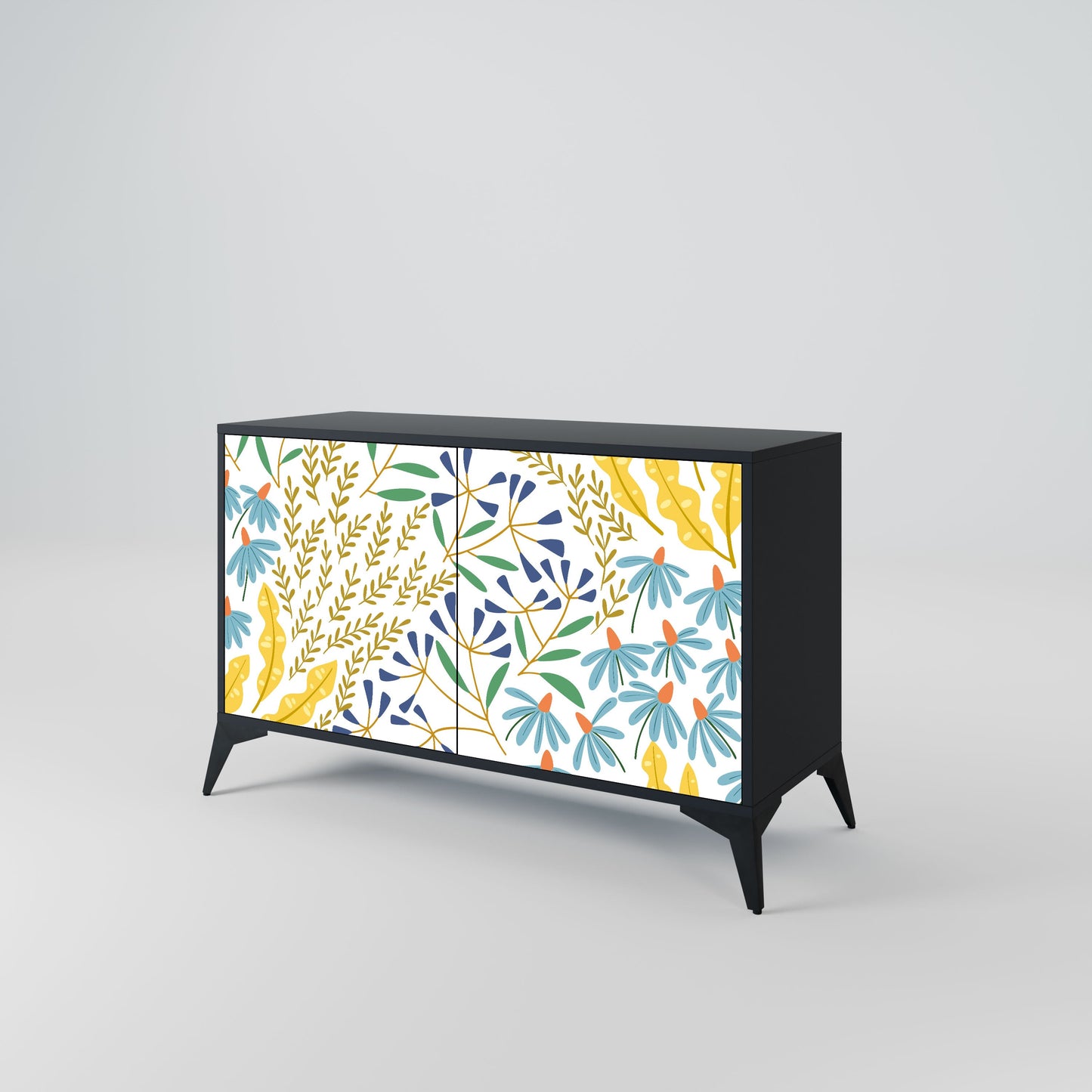 Credenza HELLO SPRING a 2 ante in finitura nera