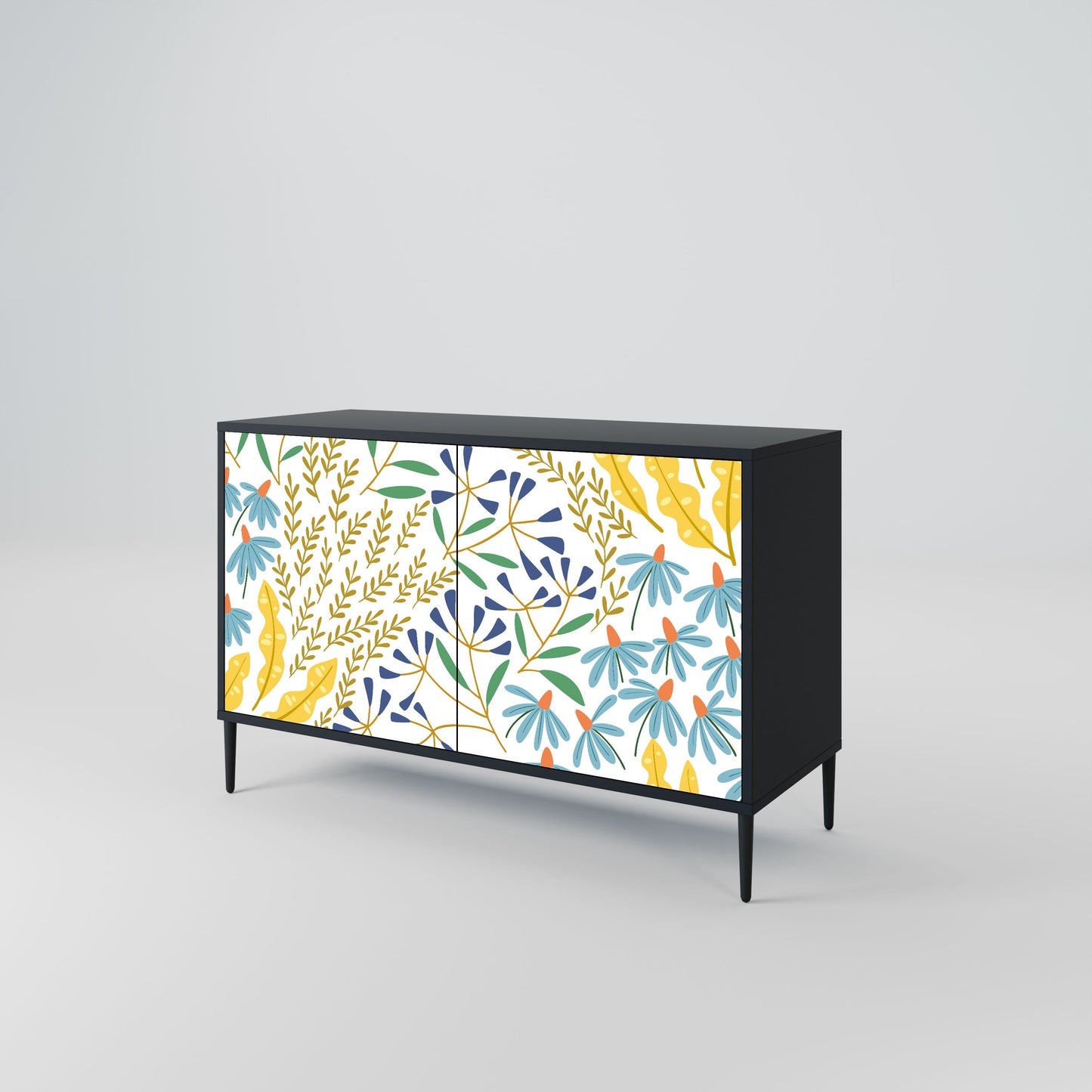 Credenza HELLO SPRING a 2 ante in finitura nera