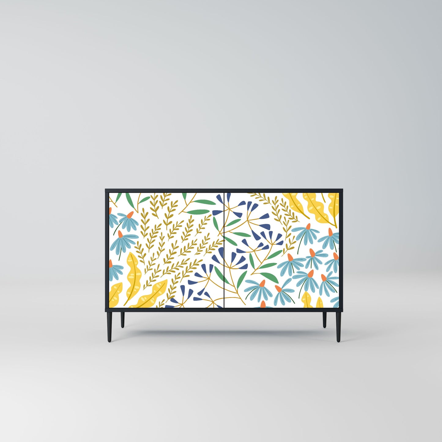 Credenza HELLO SPRING a 2 ante in finitura nera