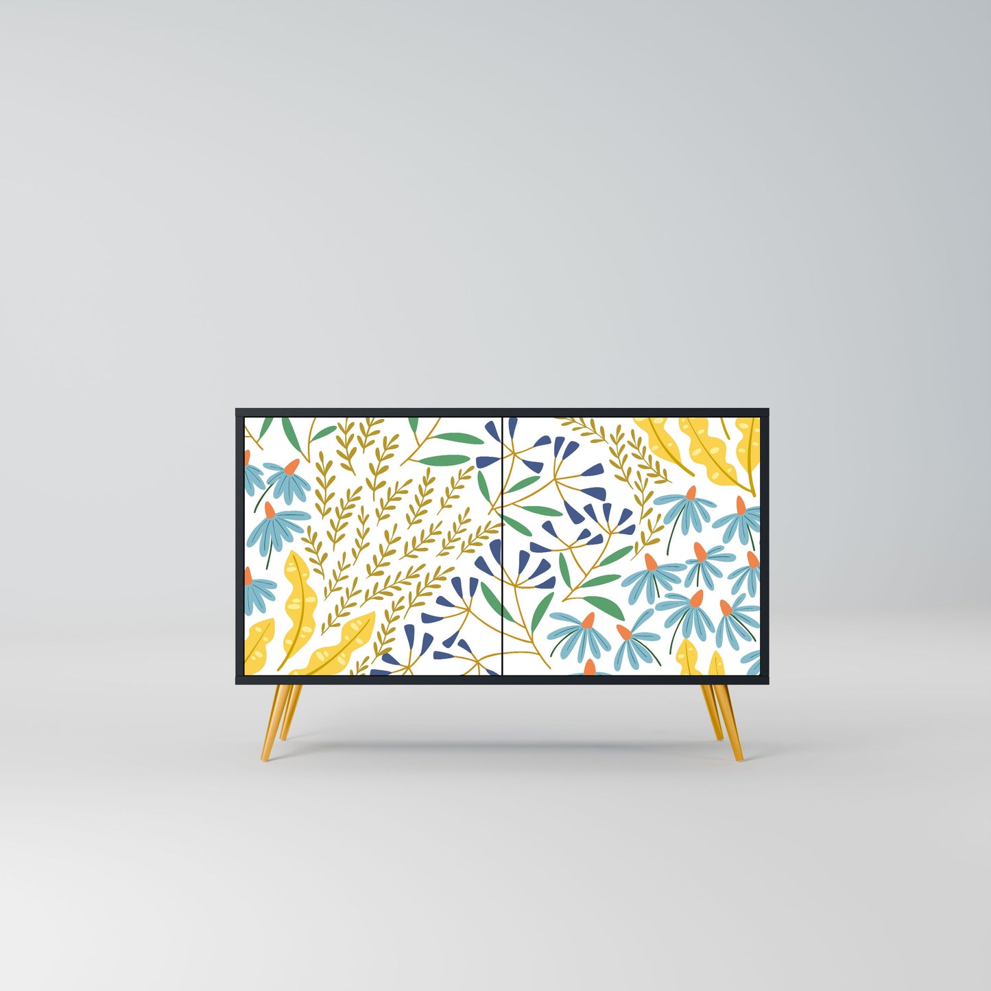 Credenza HELLO SPRING a 2 ante in finitura nera