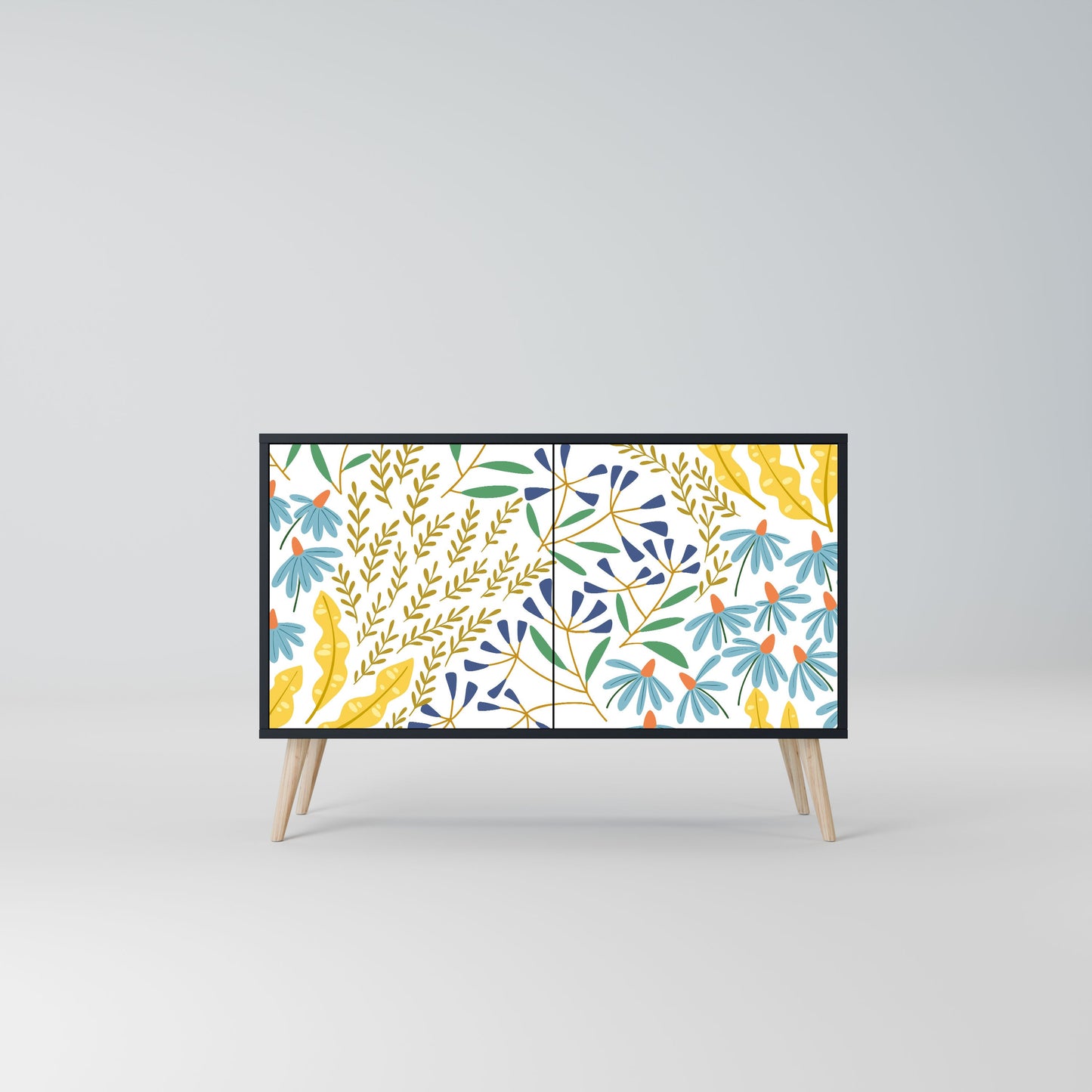 Credenza HELLO SPRING a 2 ante in finitura nera