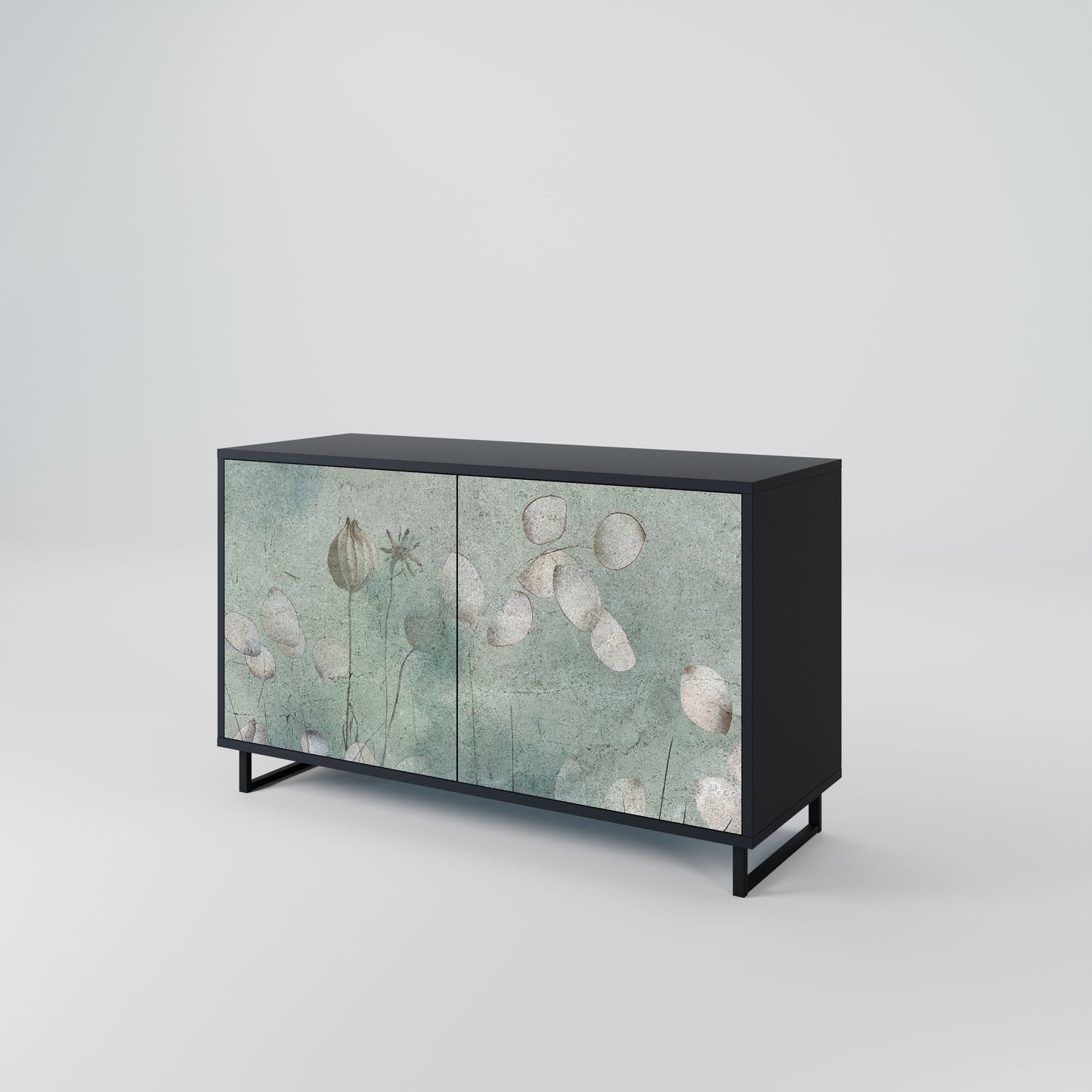 Credenza NIGHT LADY a 2 ante in finitura nera
