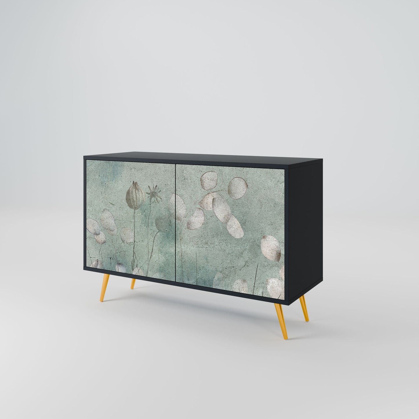Credenza NIGHT LADY a 2 ante in finitura nera