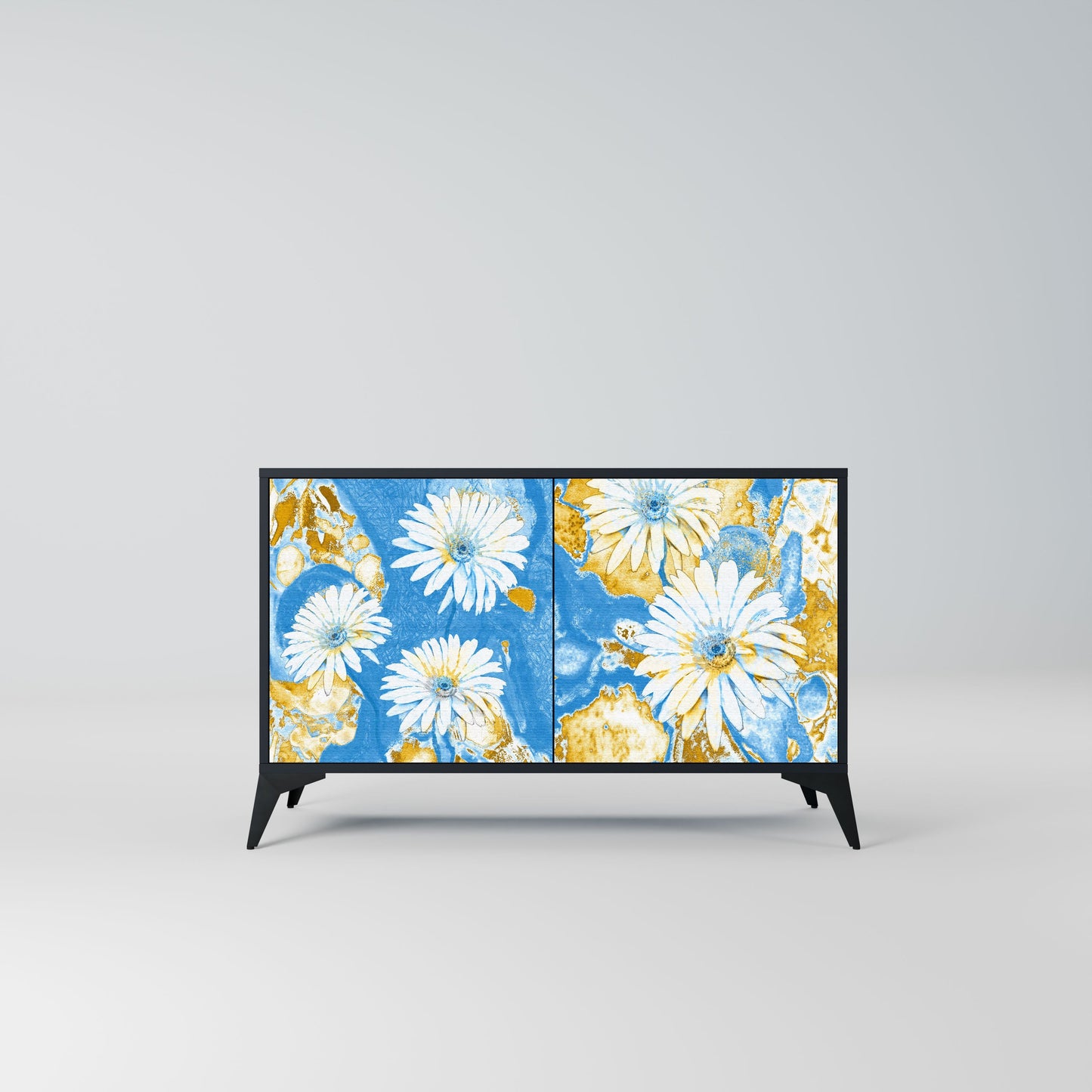 DAISY LUXE 2-Door Sideboard in Black Finish