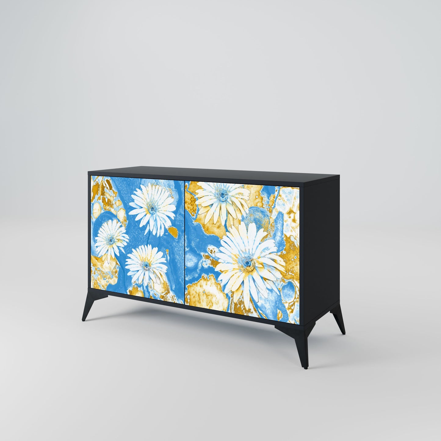 DAISY LUXE 2-Door Sideboard in Black Finish