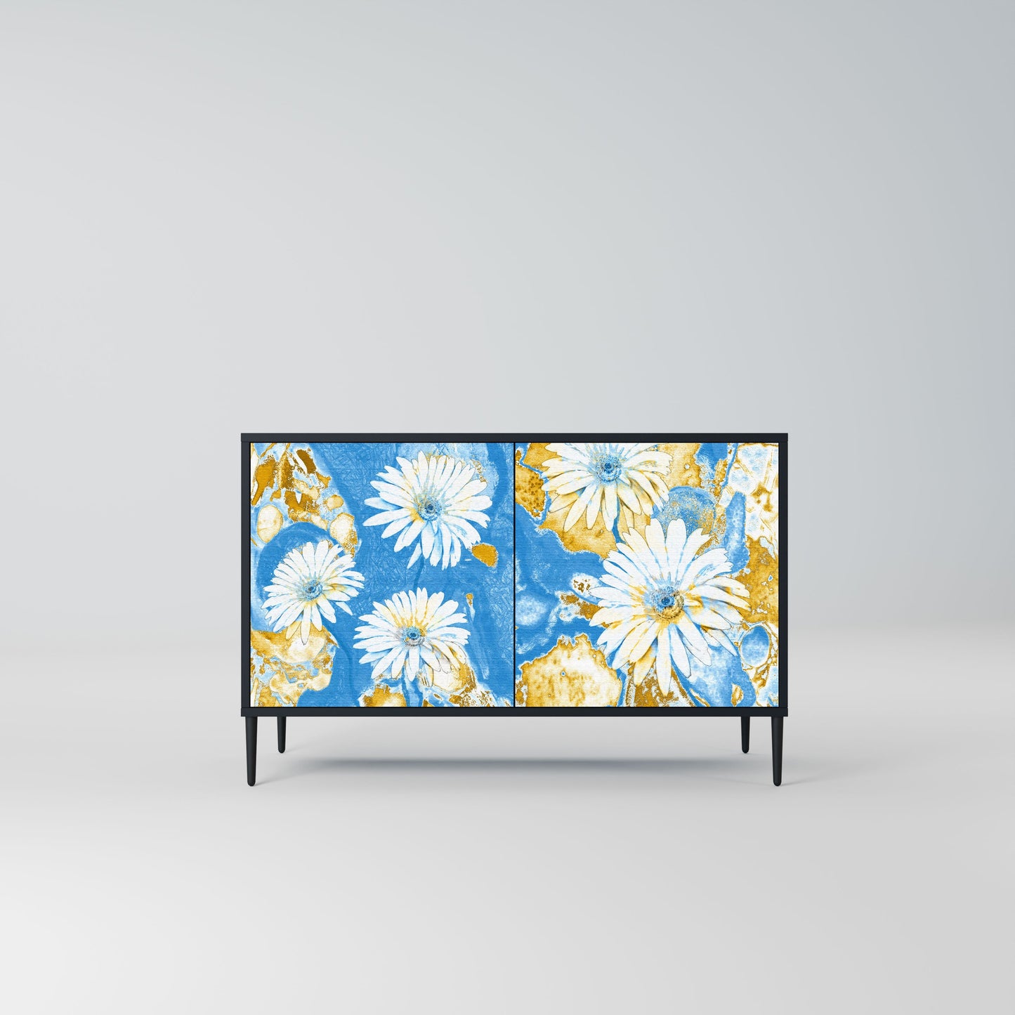 DAISY LUXE 2-Door Sideboard in Black Finish