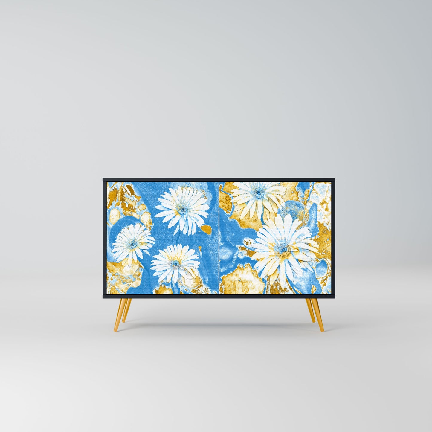 DAISY LUXE 2-Door Sideboard in Black Finish
