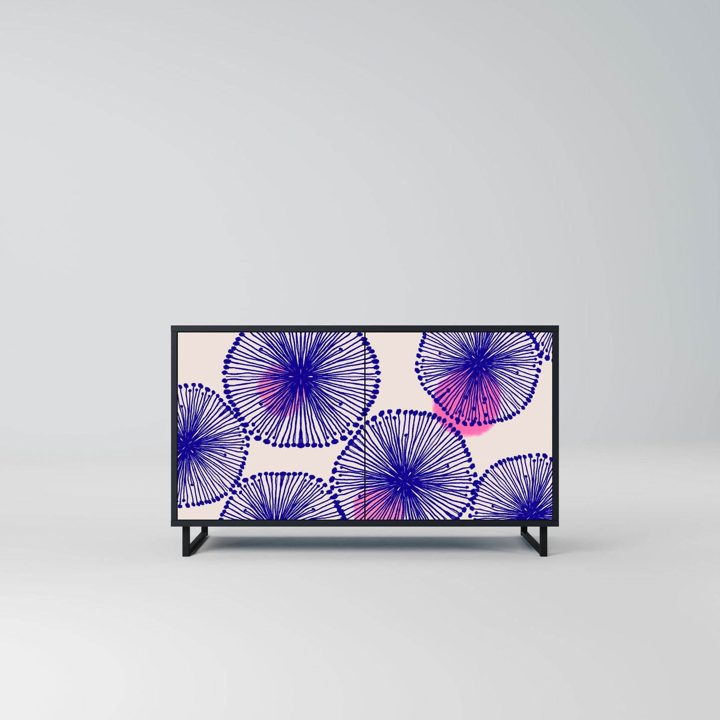 Credenza MAGIC NATURE a 2 ante in finitura nera
