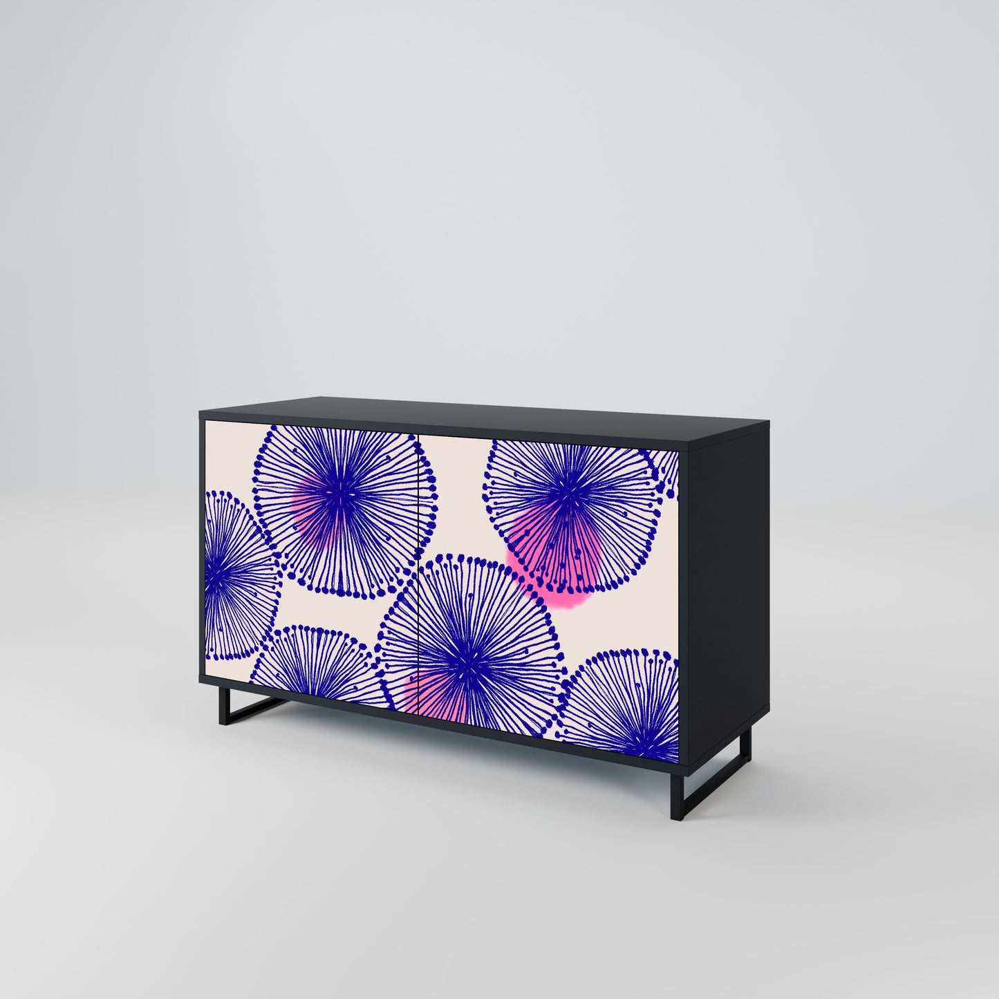 Credenza MAGIC NATURE a 2 ante in finitura nera