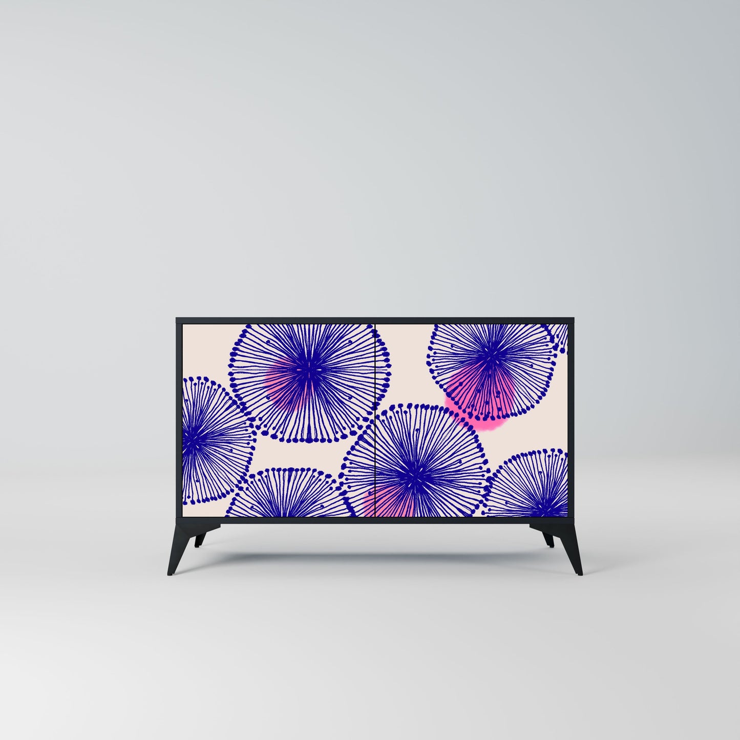 Credenza MAGIC NATURE a 2 ante in finitura nera