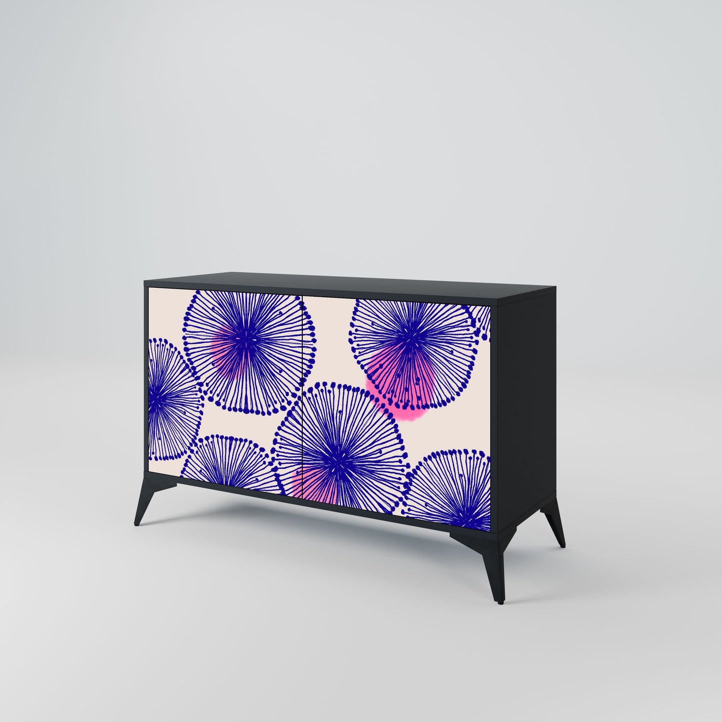 Credenza MAGIC NATURE a 2 ante in finitura nera