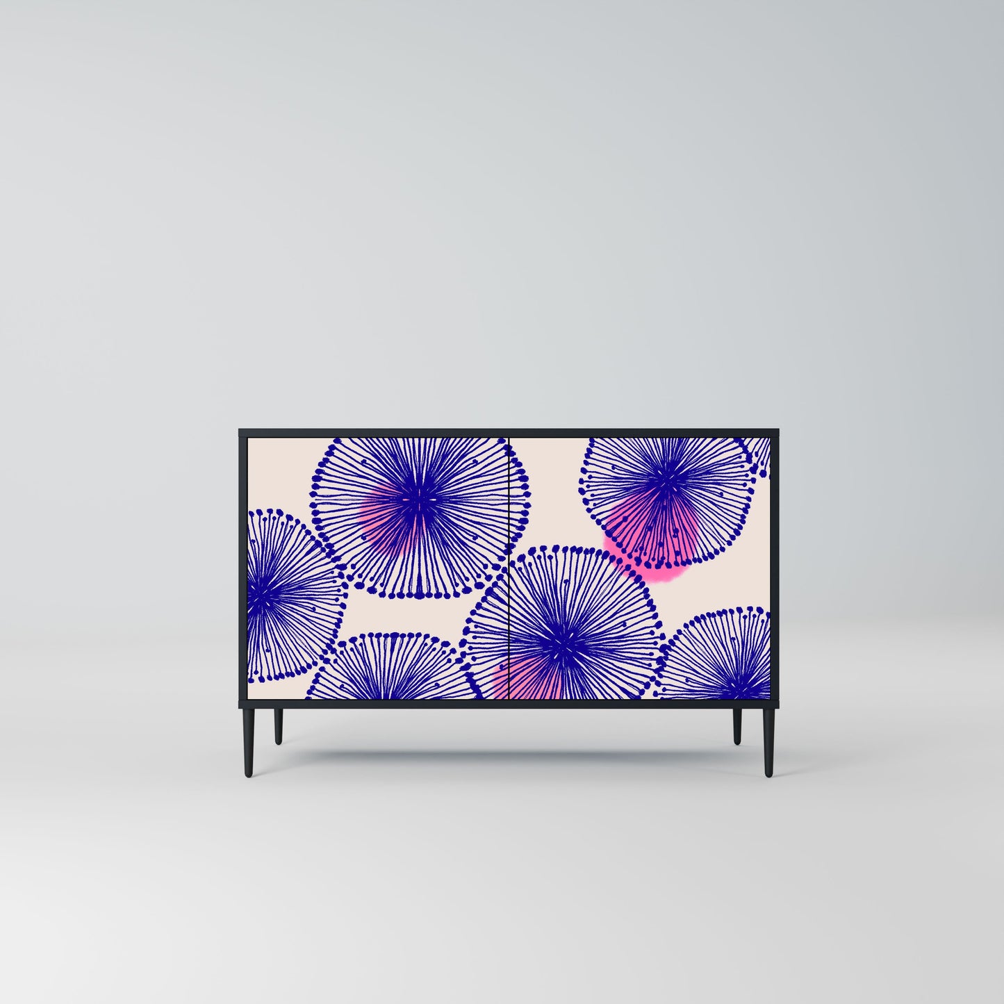 Credenza MAGIC NATURE a 2 ante in finitura nera
