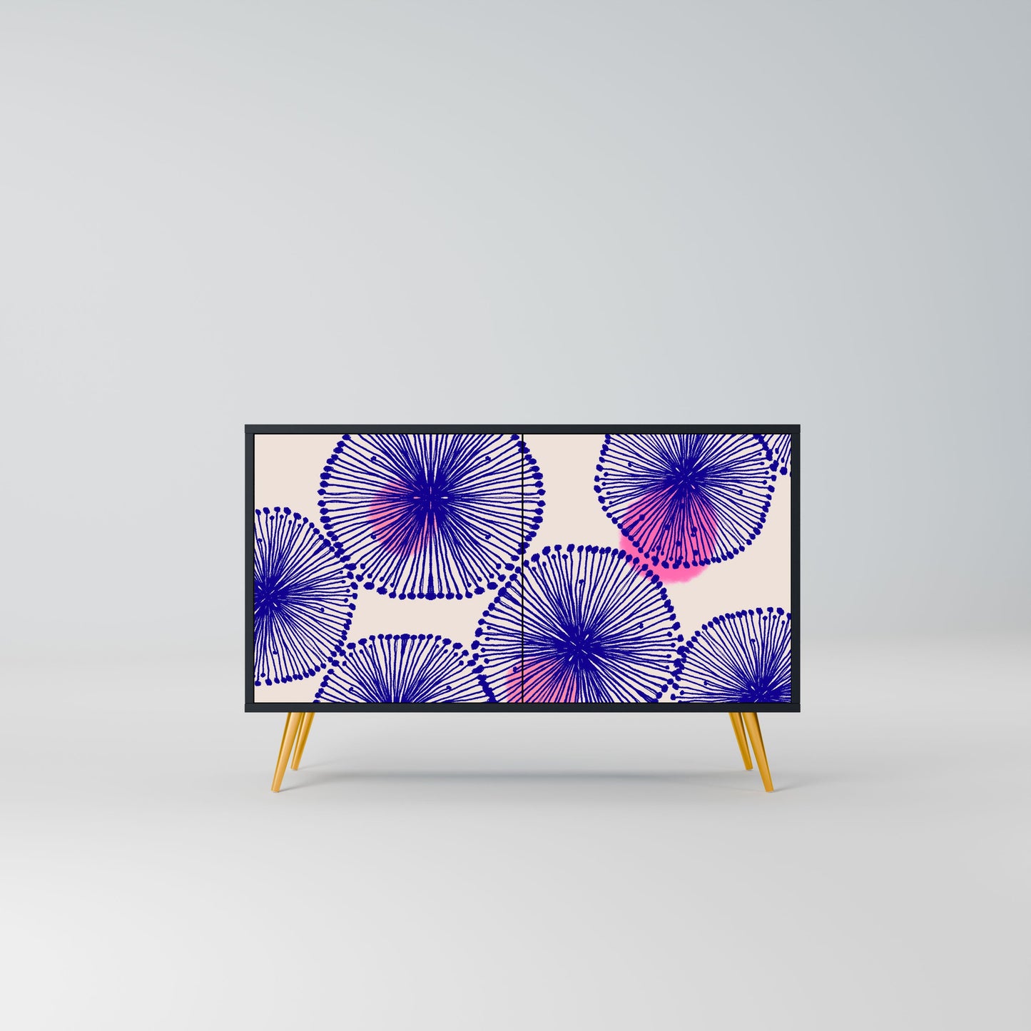 Credenza MAGIC NATURE a 2 ante in finitura nera