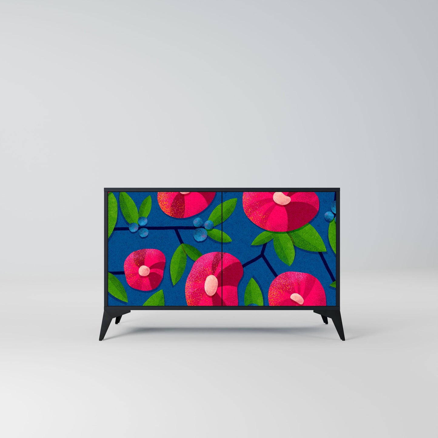 Credenza a 2 ante SPRING THOUGHTS in finitura nera