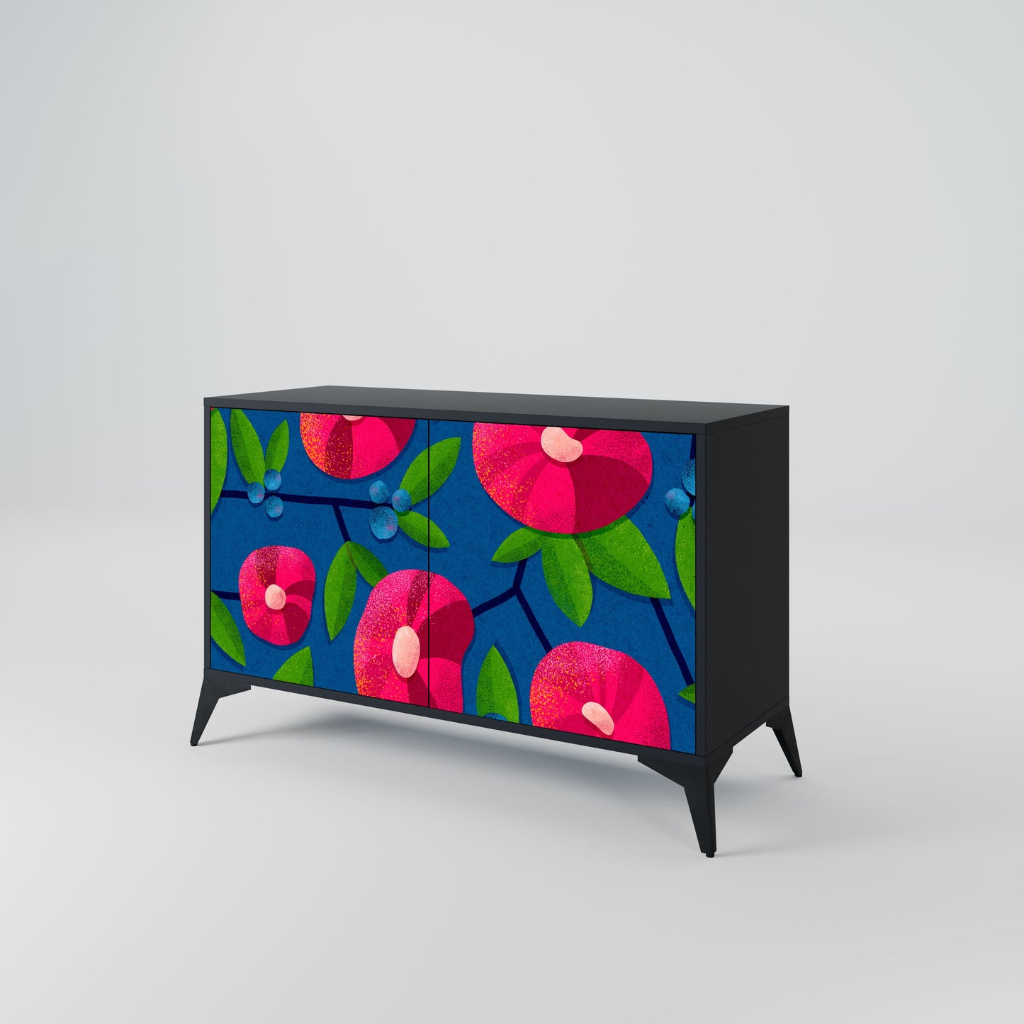 Credenza a 2 ante SPRING THOUGHTS in finitura nera