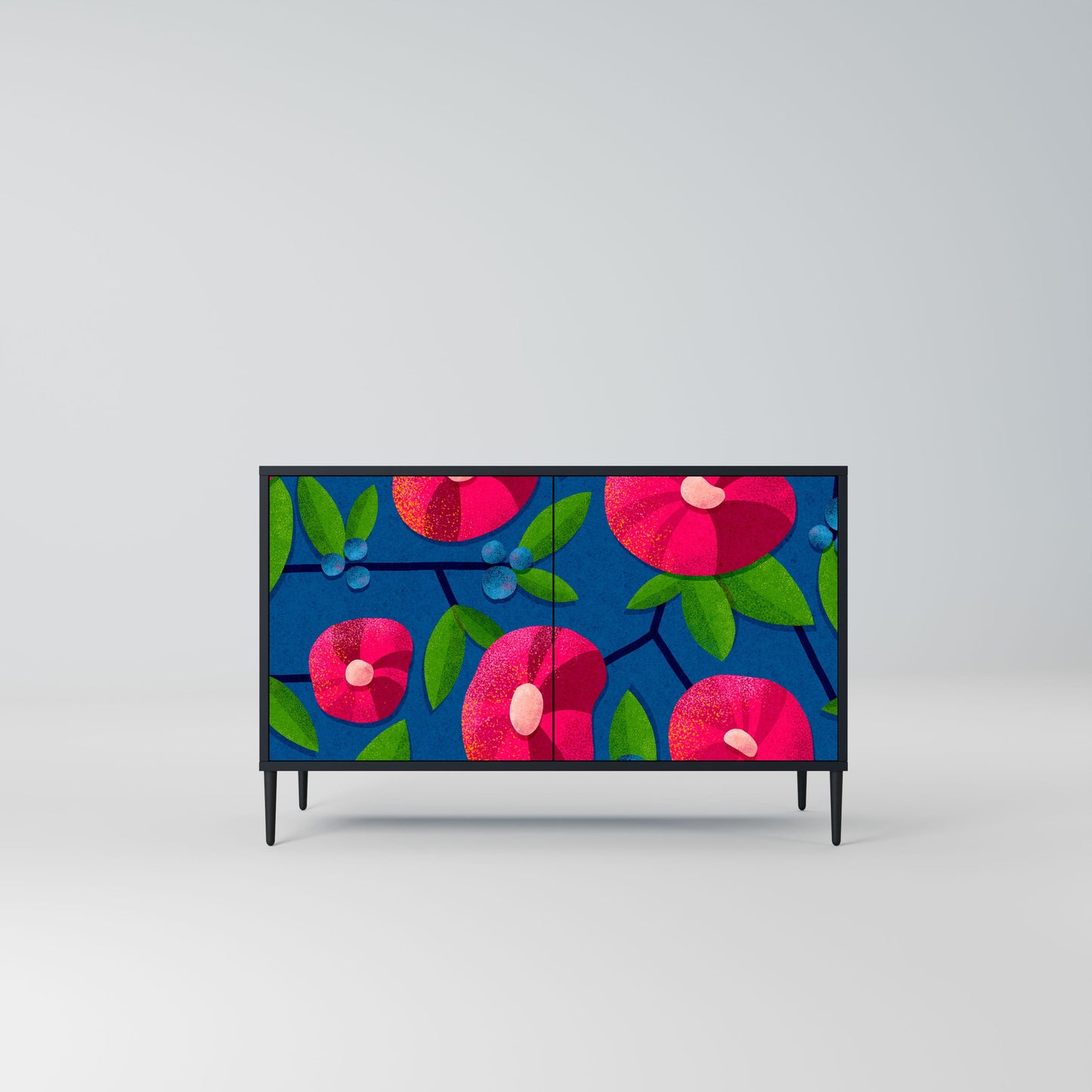 Credenza a 2 ante SPRING THOUGHTS in finitura nera