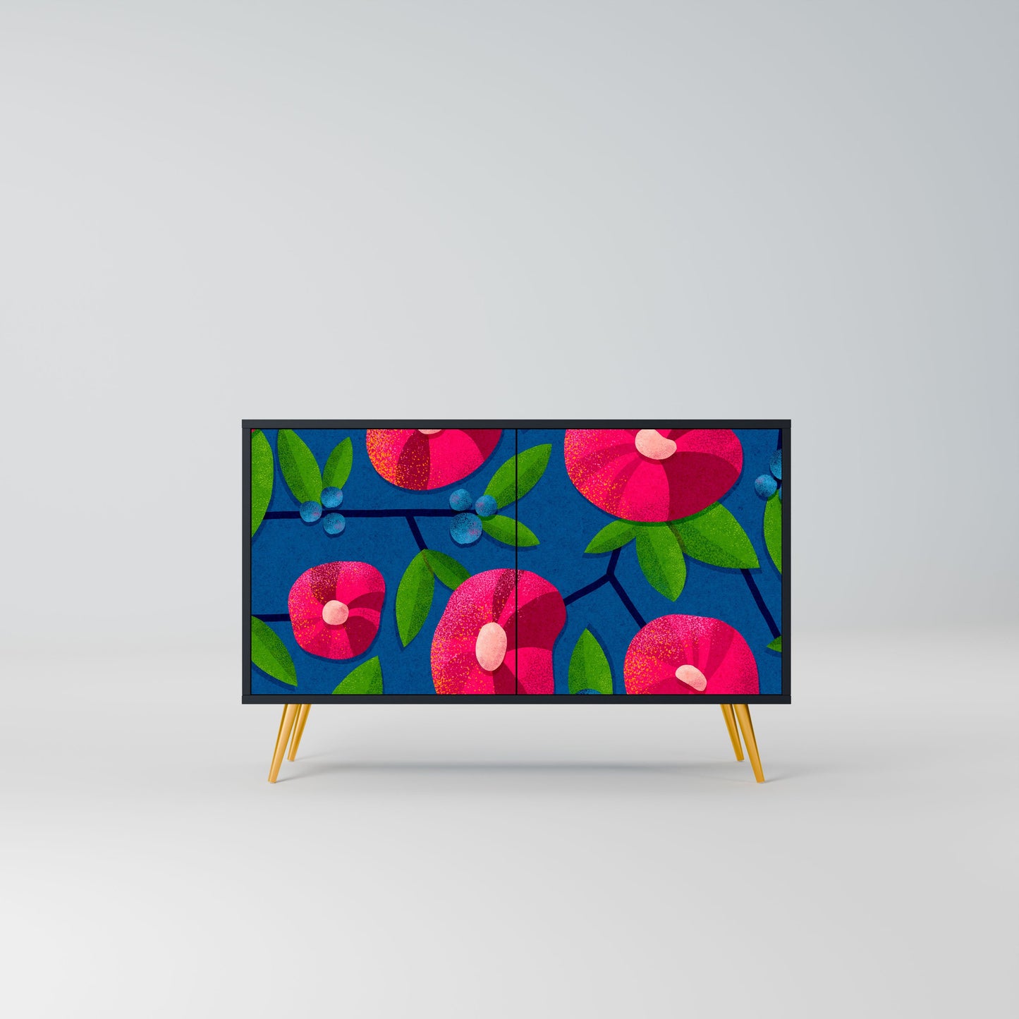 Credenza a 2 ante SPRING THOUGHTS in finitura nera