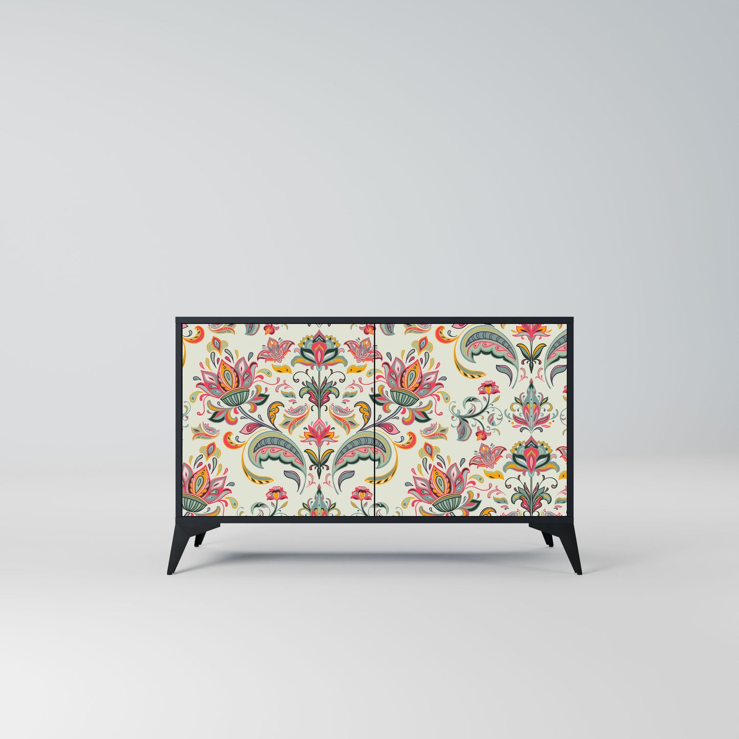Credenza ORGANIC FOLKLORE a 2 ante in finitura nera