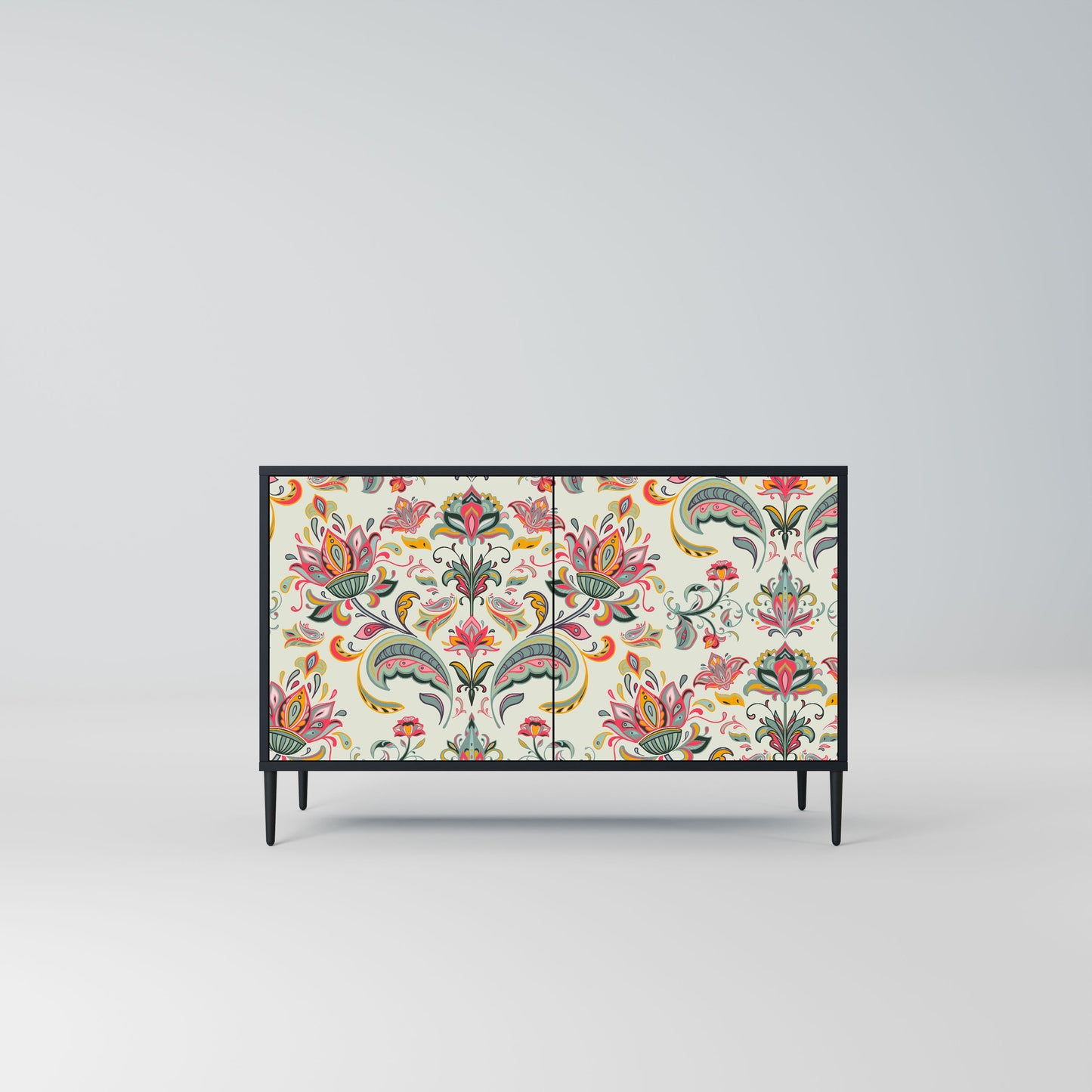 Credenza ORGANIC FOLKLORE a 2 ante in finitura nera