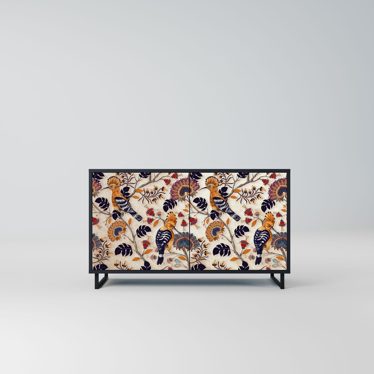 Credenza EMINENT HOOPOE a 2 ante in finitura nera