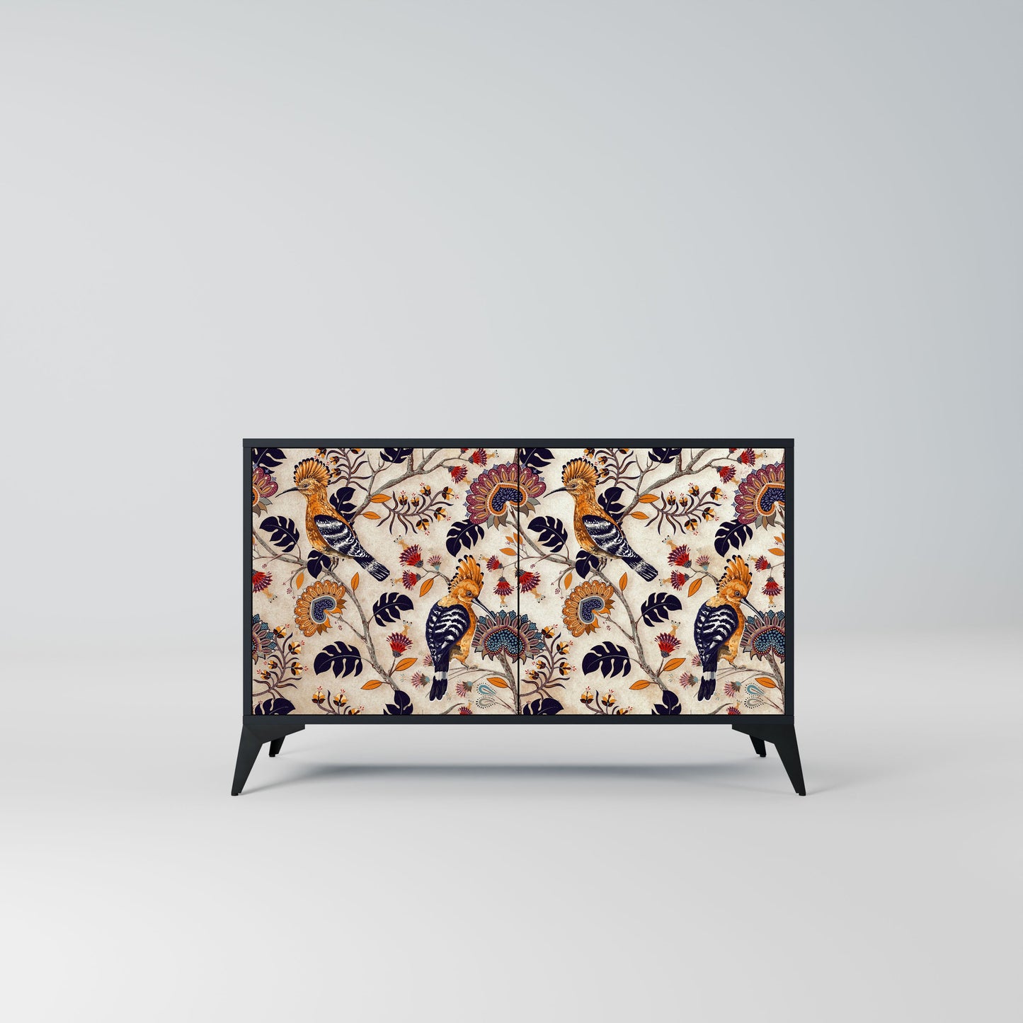 Credenza EMINENT HOOPOE a 2 ante in finitura nera