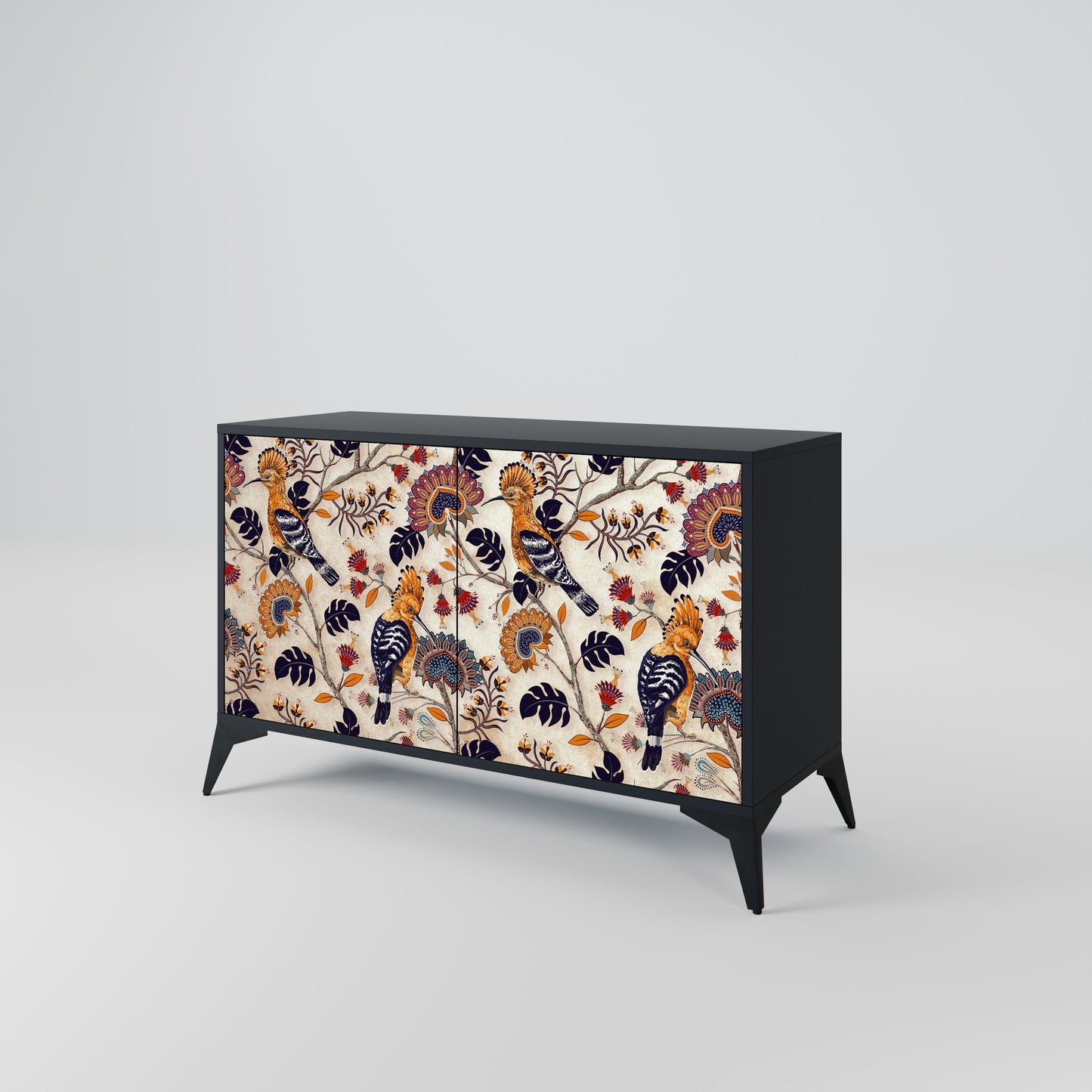 Credenza EMINENT HOOPOE a 2 ante in finitura nera