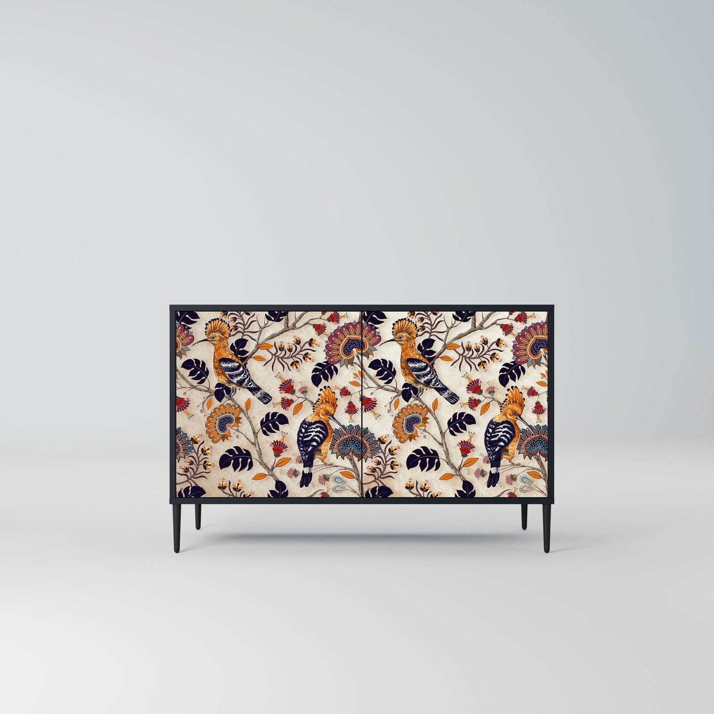 Credenza EMINENT HOOPOE a 2 ante in finitura nera