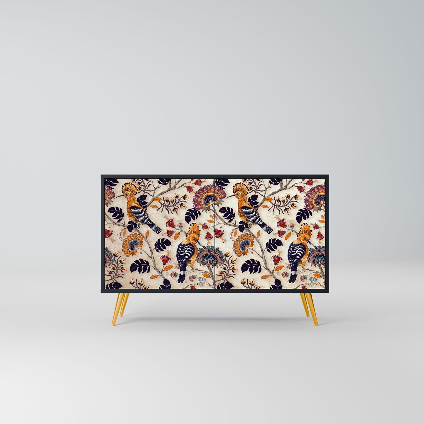 Credenza EMINENT HOOPOE a 2 ante in finitura nera