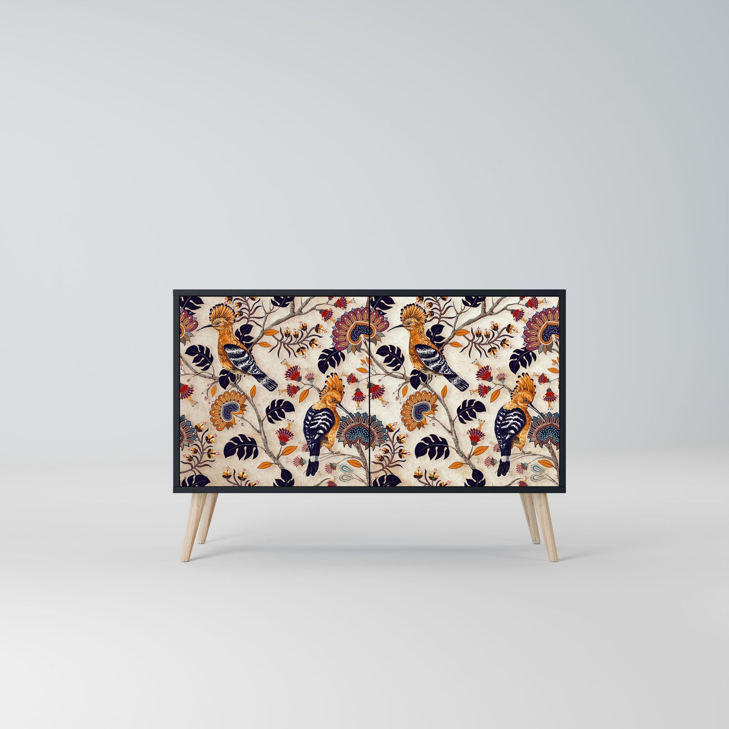Credenza EMINENT HOOPOE a 2 ante in finitura nera
