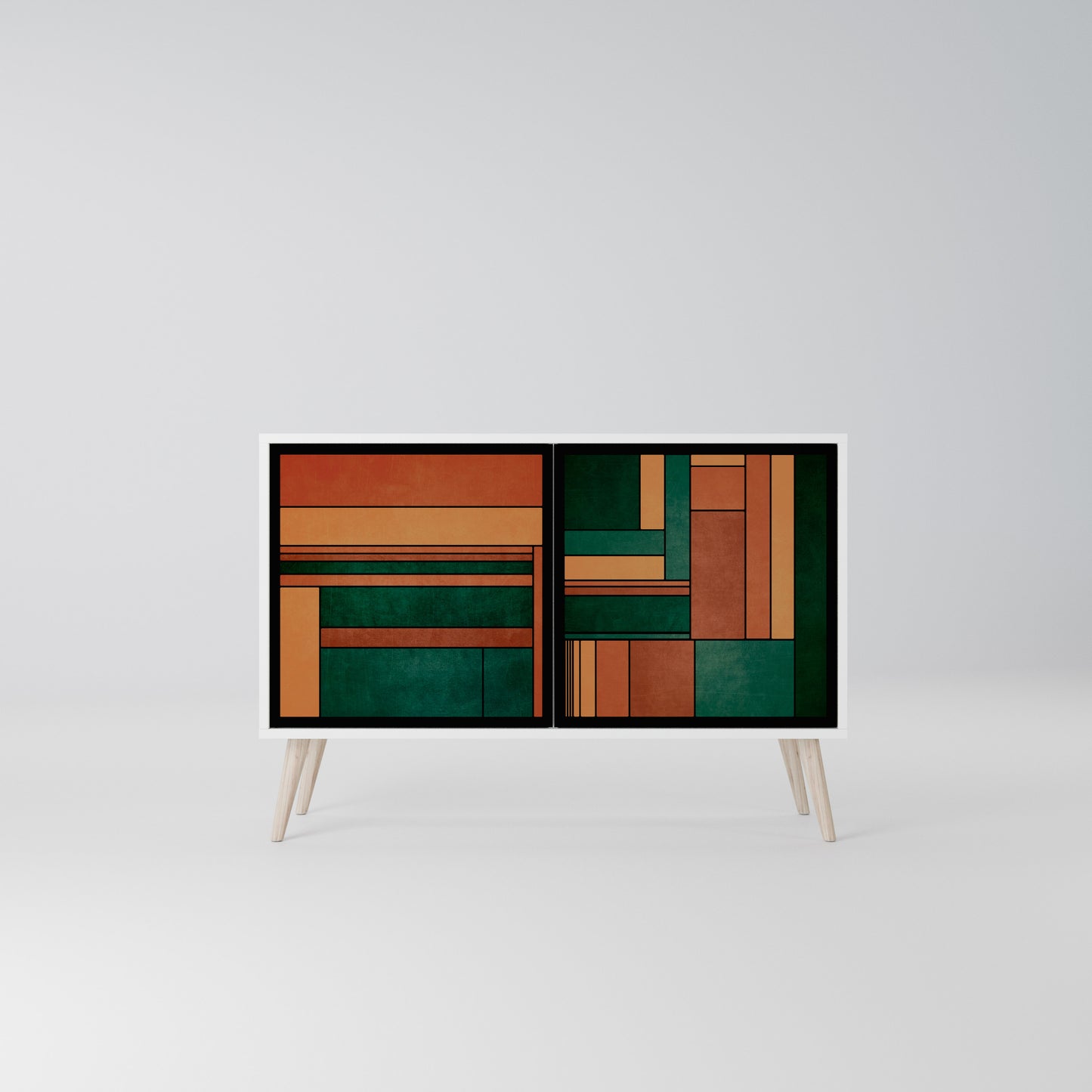 EARTHY FIGURES 2-Door Sideboard in White Finish