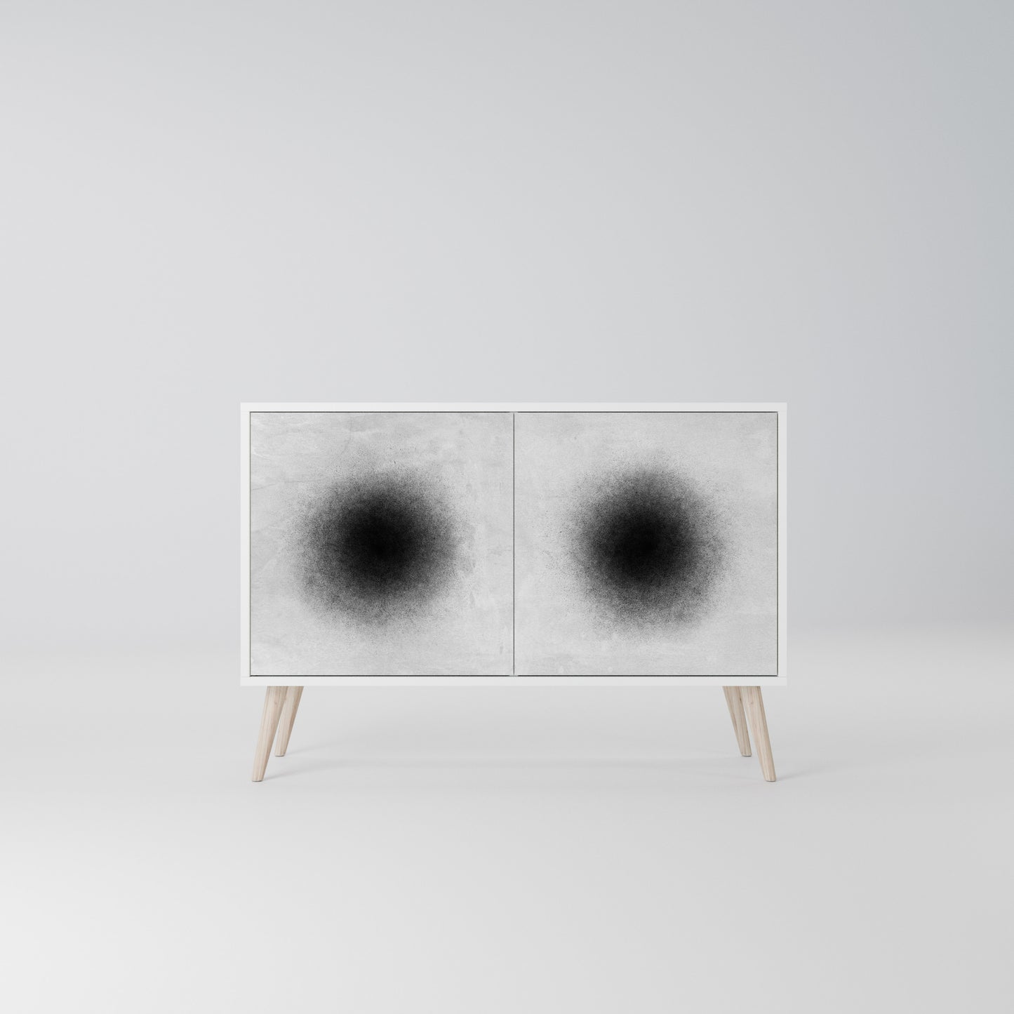 BLACK HOLE Madia a 2 Ante in Finitura Bianca
