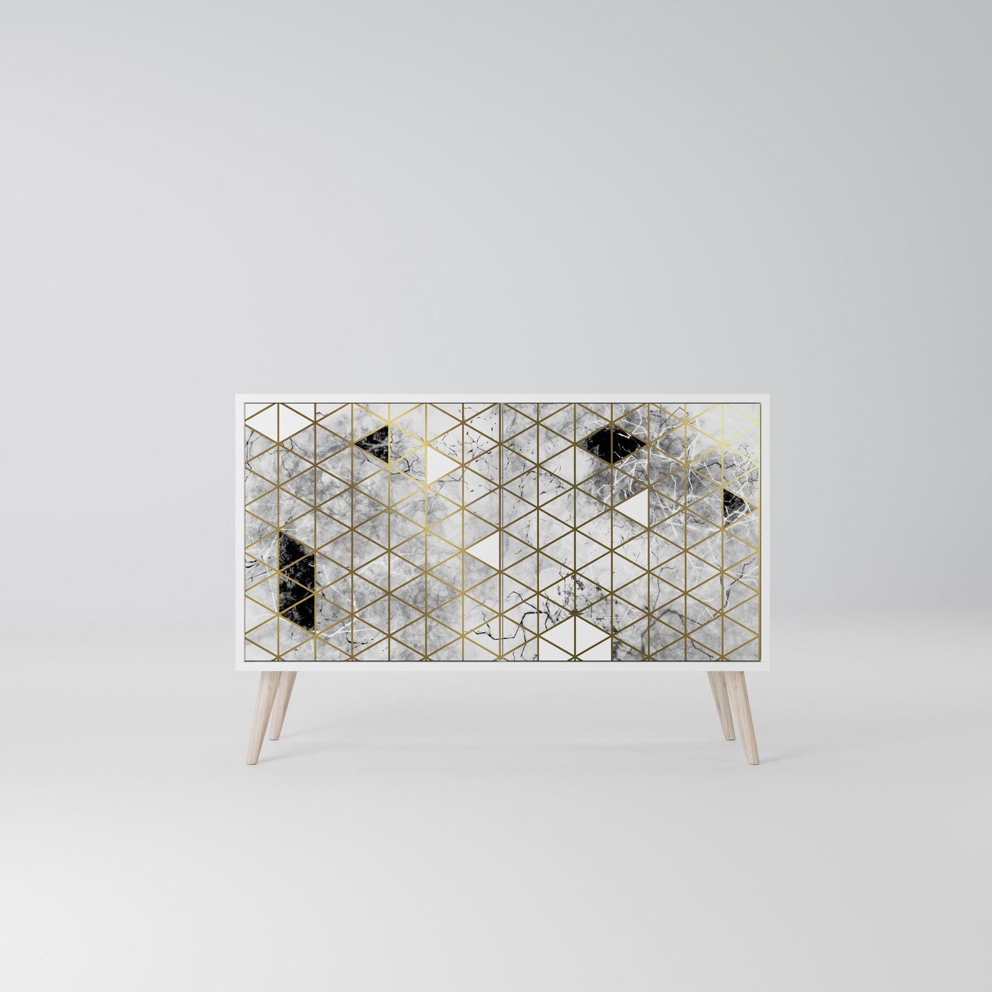 ASHEN ARIA 2-Door Sideboard in White Finish