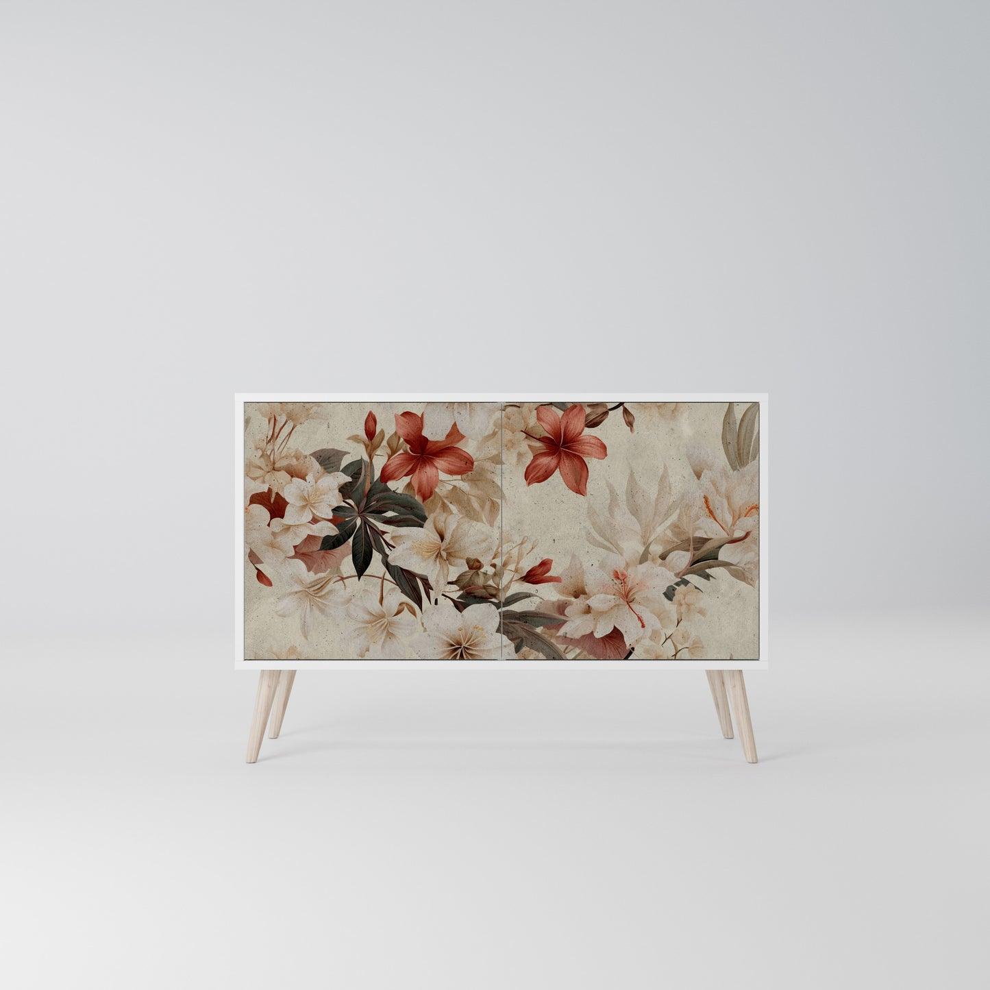 PETAL HARMONY Madia a 2 Ante in Finitura Bianca