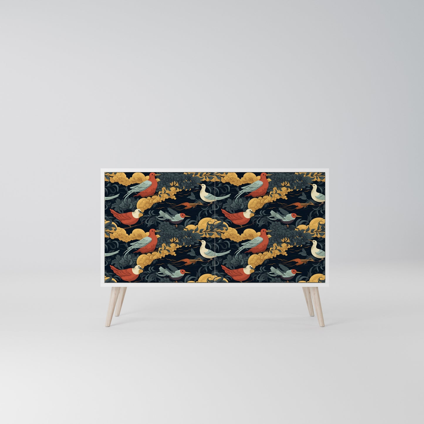 FOWLY DAZE Madia a 2 Ante in Finitura Bianca