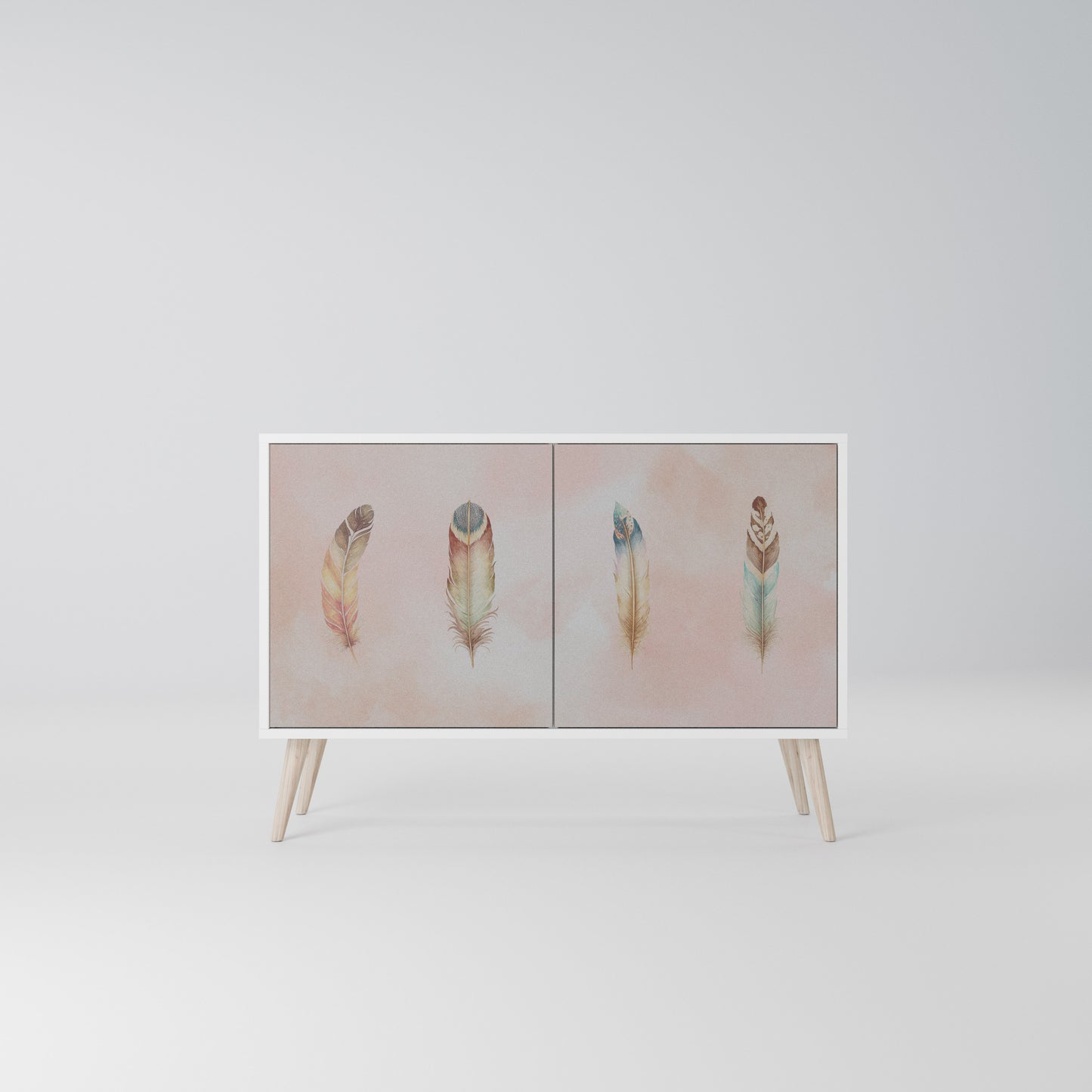 THE DELIQUESCE Madia a 2 Ante in Finitura Bianca